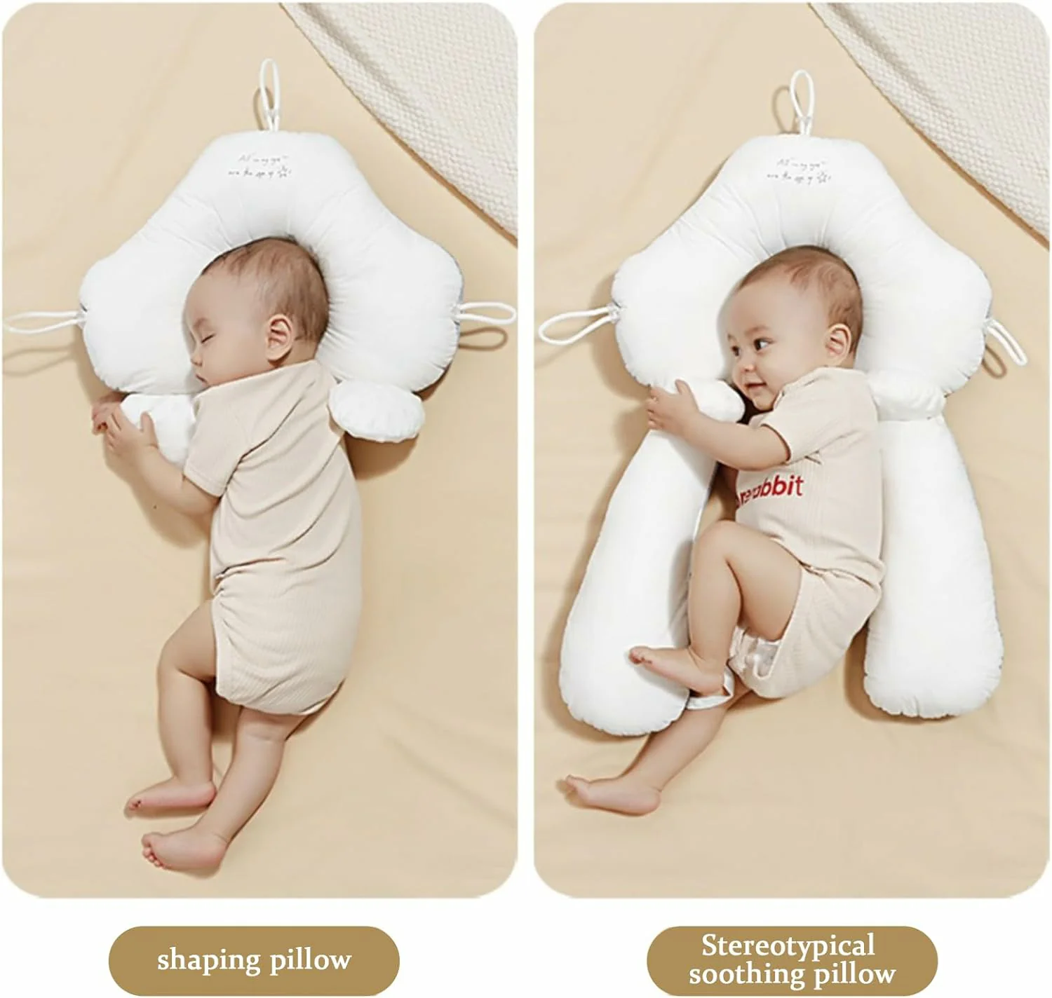 Baby Anti Flat Head Pillow Organic Cotton Infant Sleeping Support Cushion - Image 7