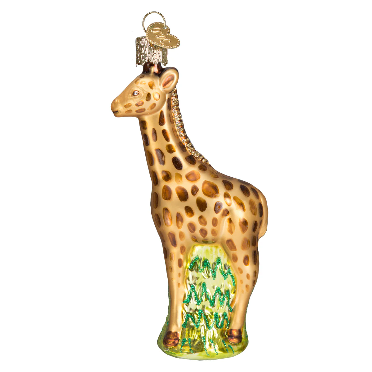 Baby Giraffe Ornament Hand-Blown Glass 4.5x2.5x4.75 Inches - Image 4