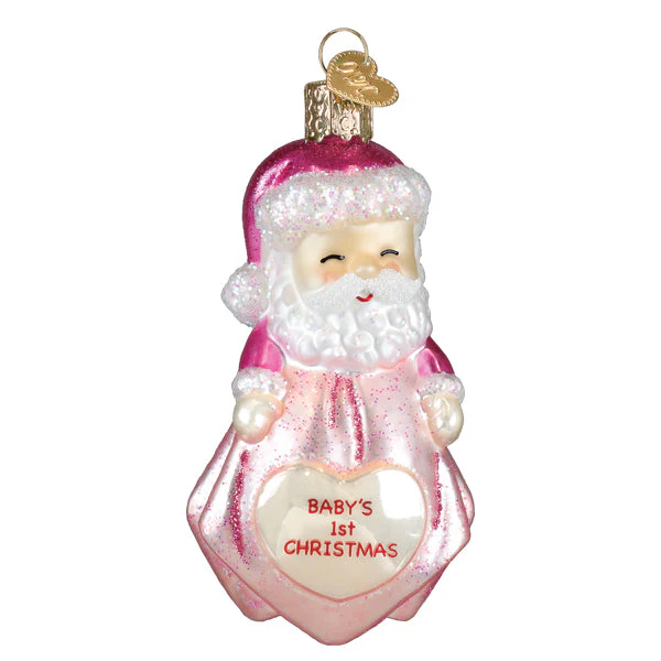 Baby Girl's 1st Santa Lovey Ornament - Image 2