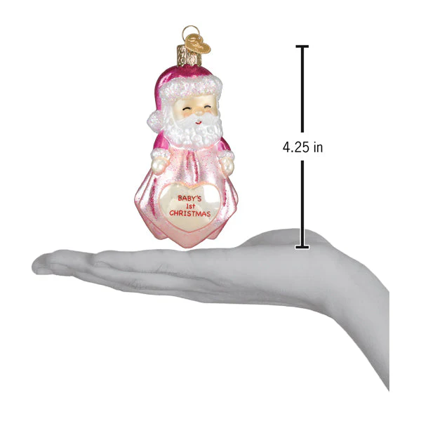 Baby Girl's 1st Santa Lovey Ornament - Image 5