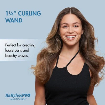 BaBylissPRO Nano Titanium Curling Wand Blue - New - Image 4