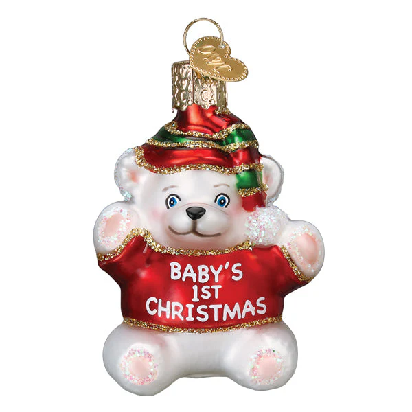 Baby's 1st Christmas Teddy Bear Ornament - Image 2