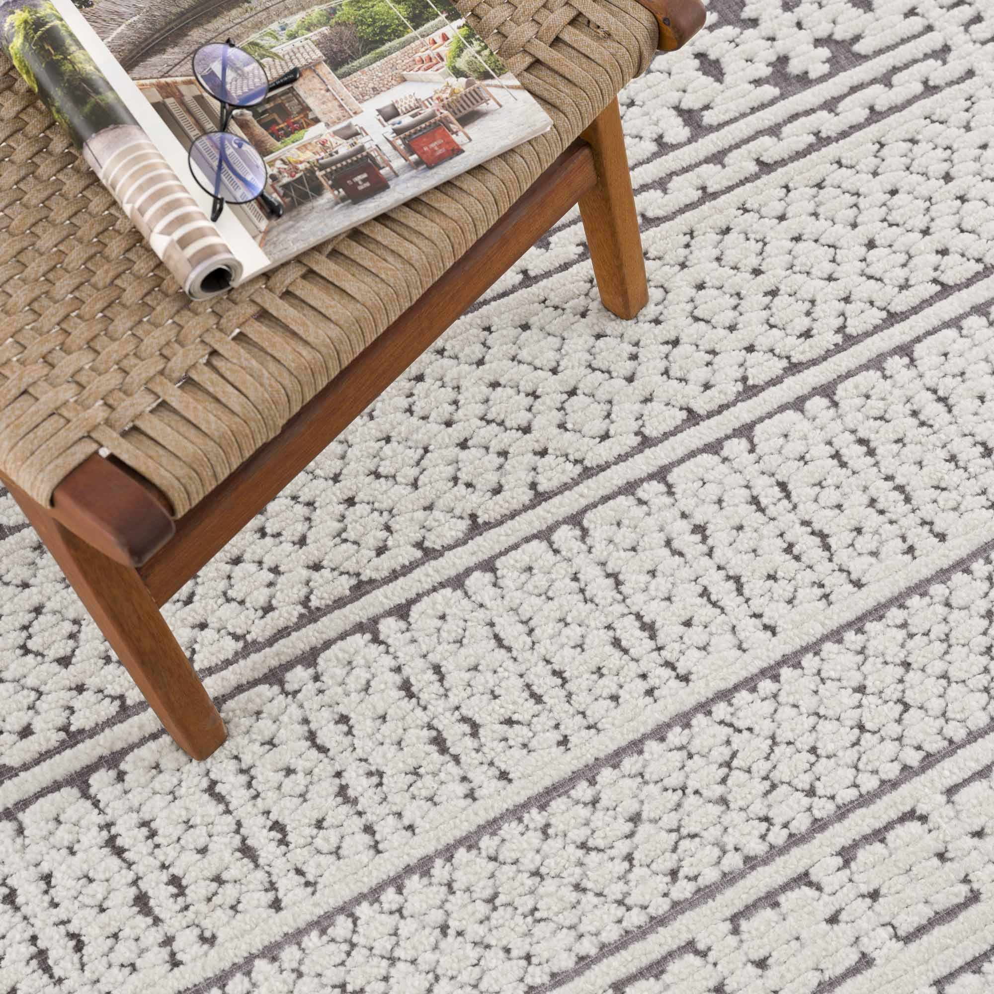 Bahar Cream & Gray Washable Area Rug - Clearance - Image 10