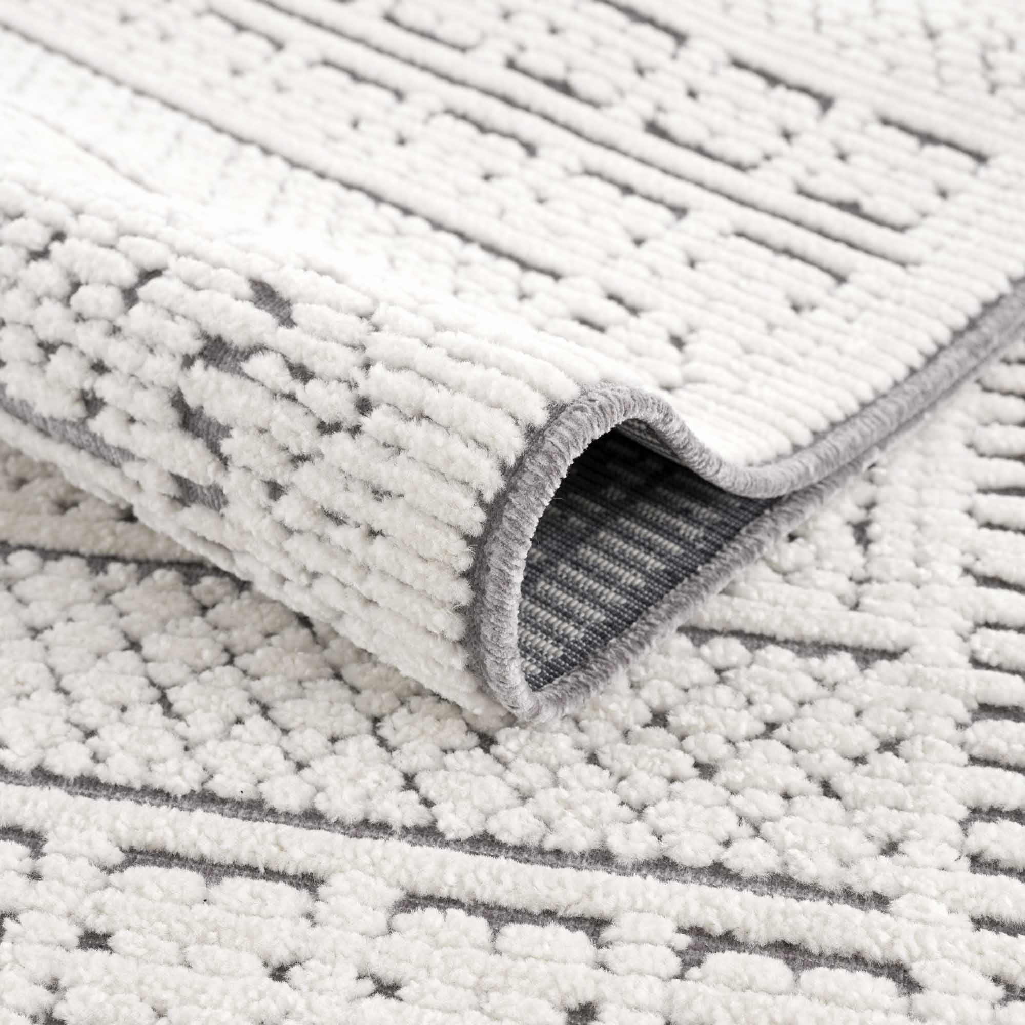 Bahar Cream & Gray Washable Area Rug - Clearance - Image 7