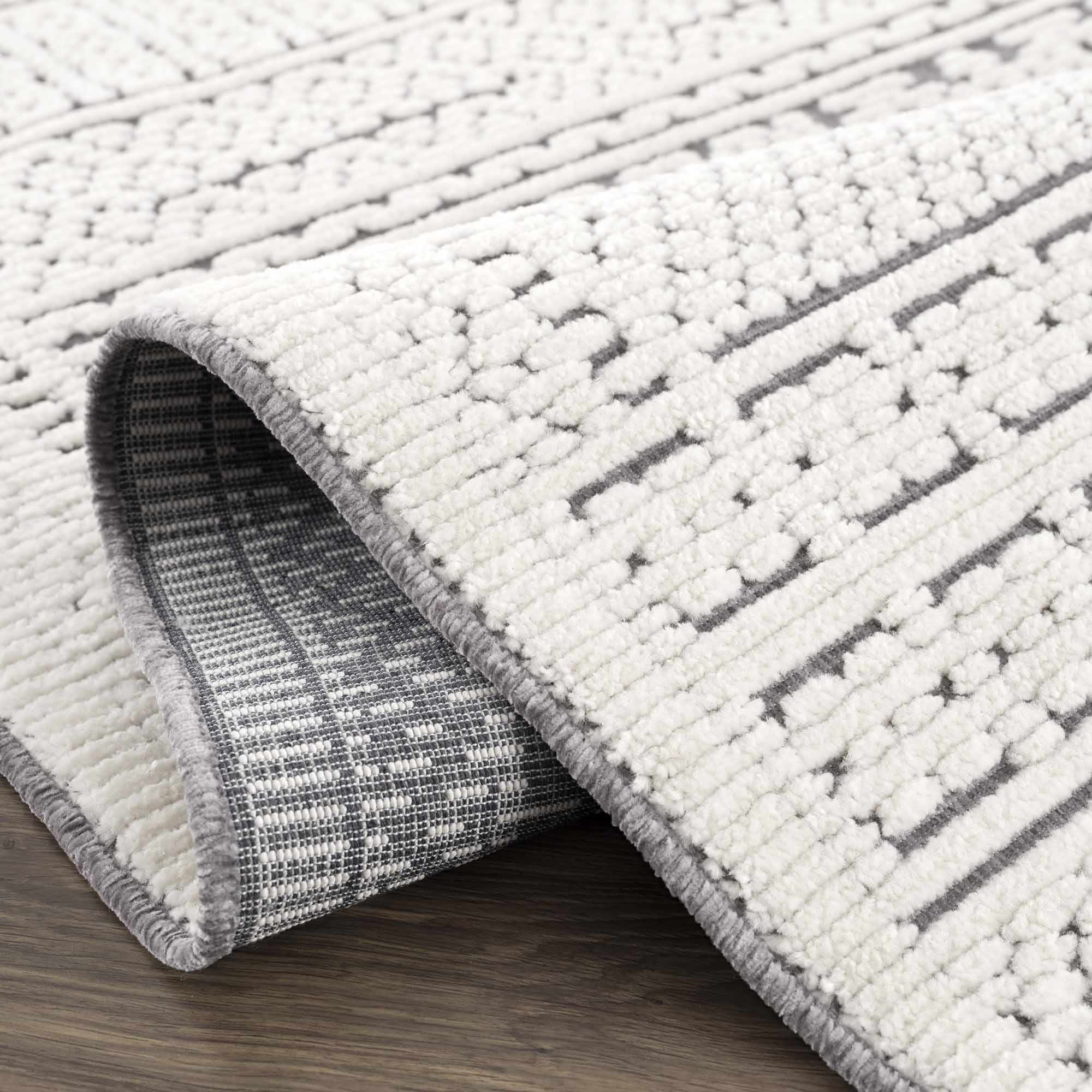 Bahar Cream & Gray Washable Area Rug - Clearance - Image 8