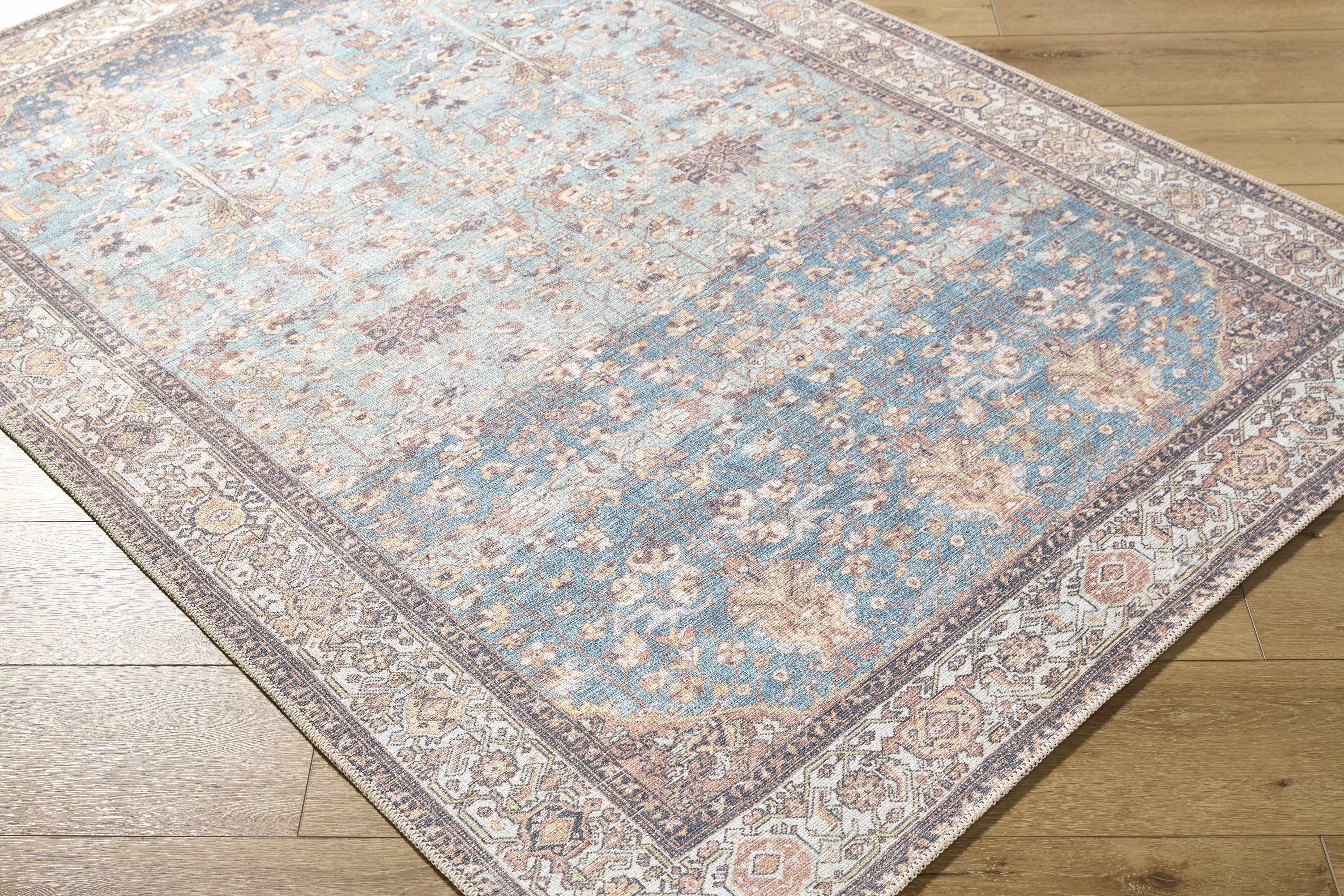 Bahram Vintage Flat Pile Washable Rug - Image 3