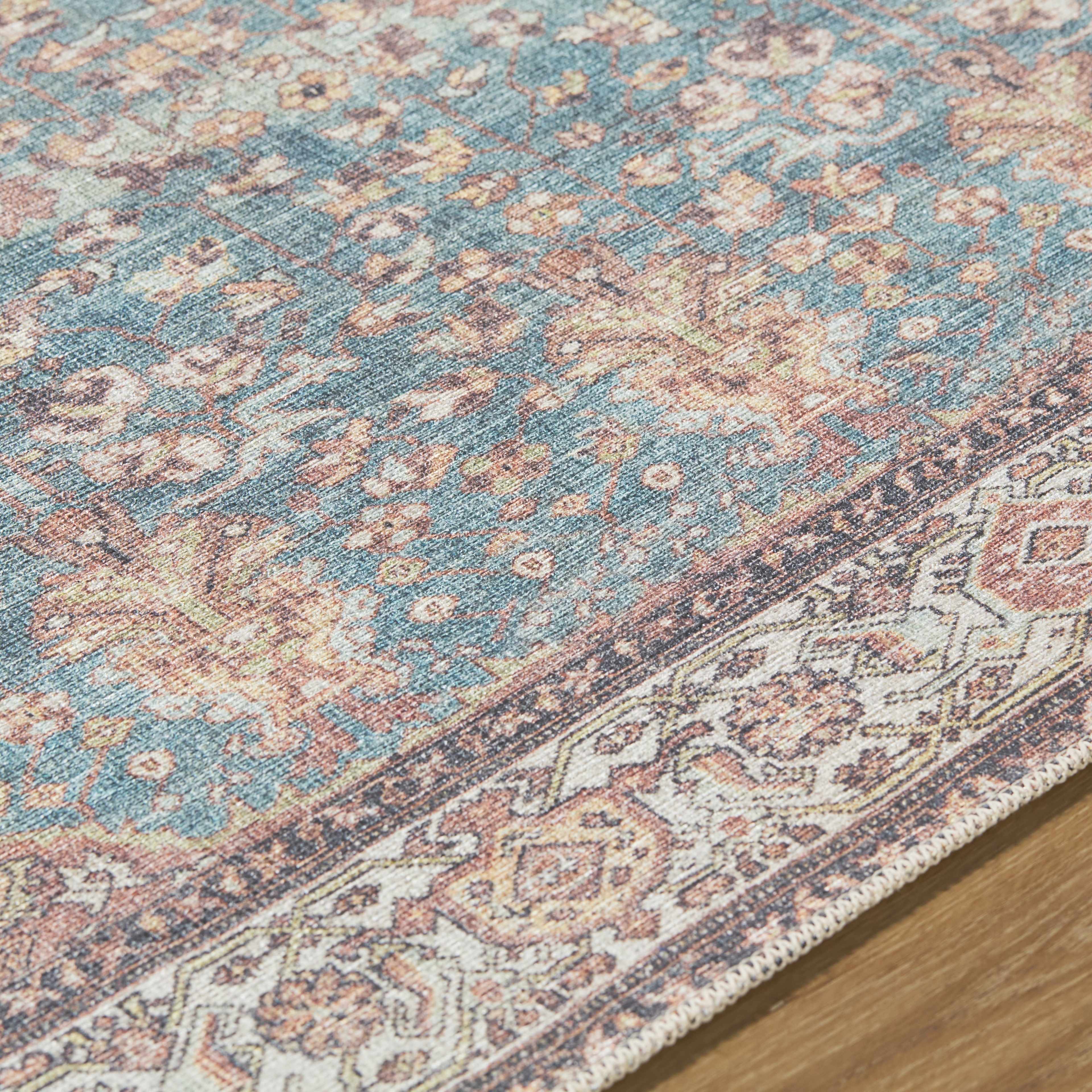 Bahram Vintage Flat Pile Washable Rug - Image 4
