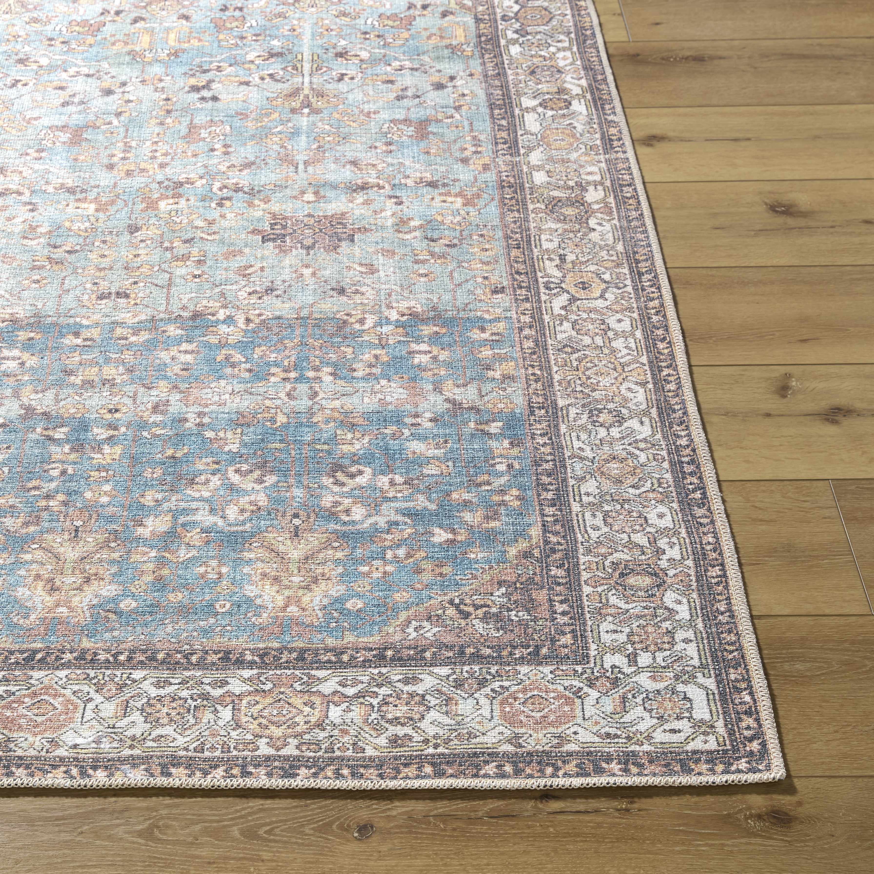 Bahram Vintage Flat Pile Washable Rug - Image 5
