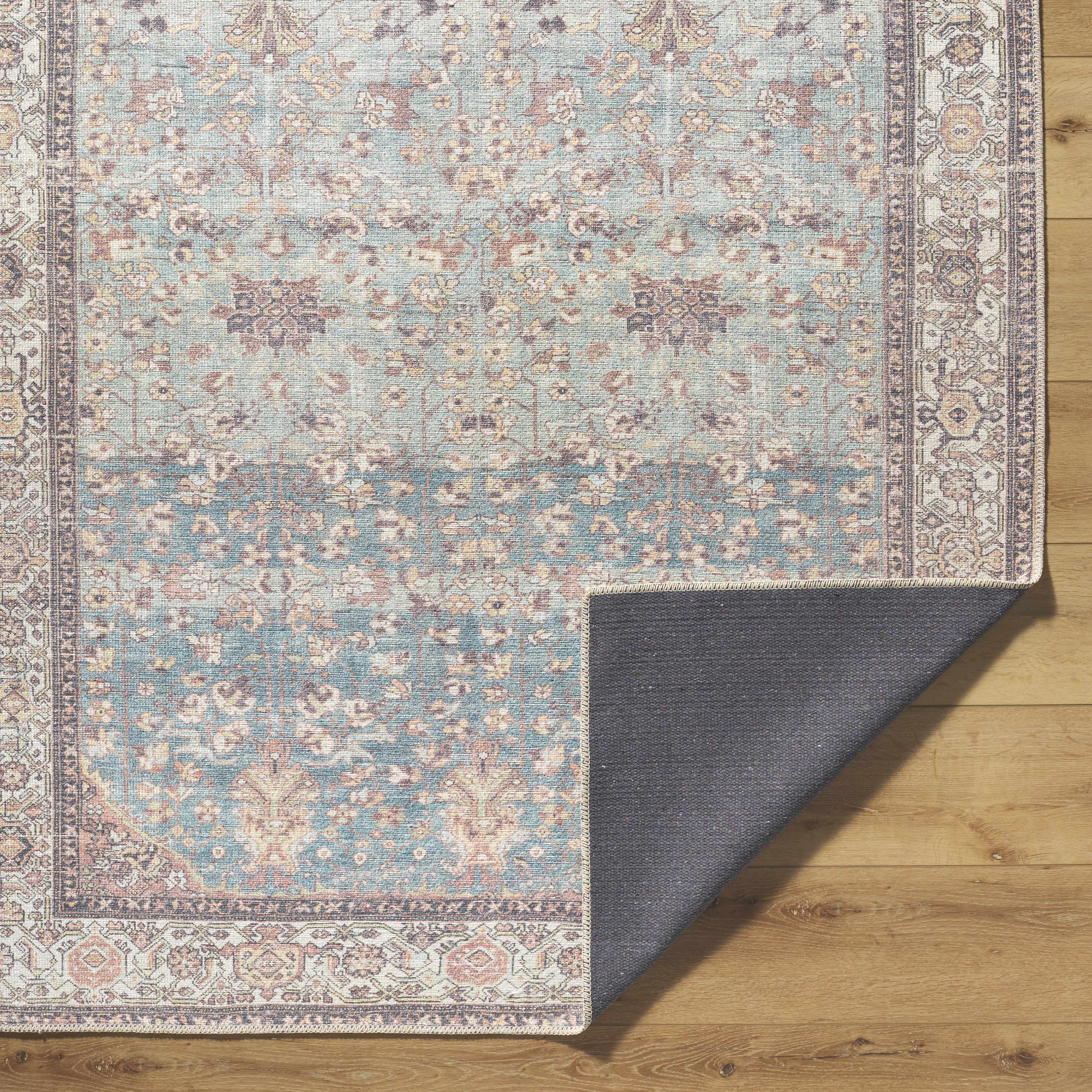 Bahram Vintage Flat Pile Washable Rug - Image 6