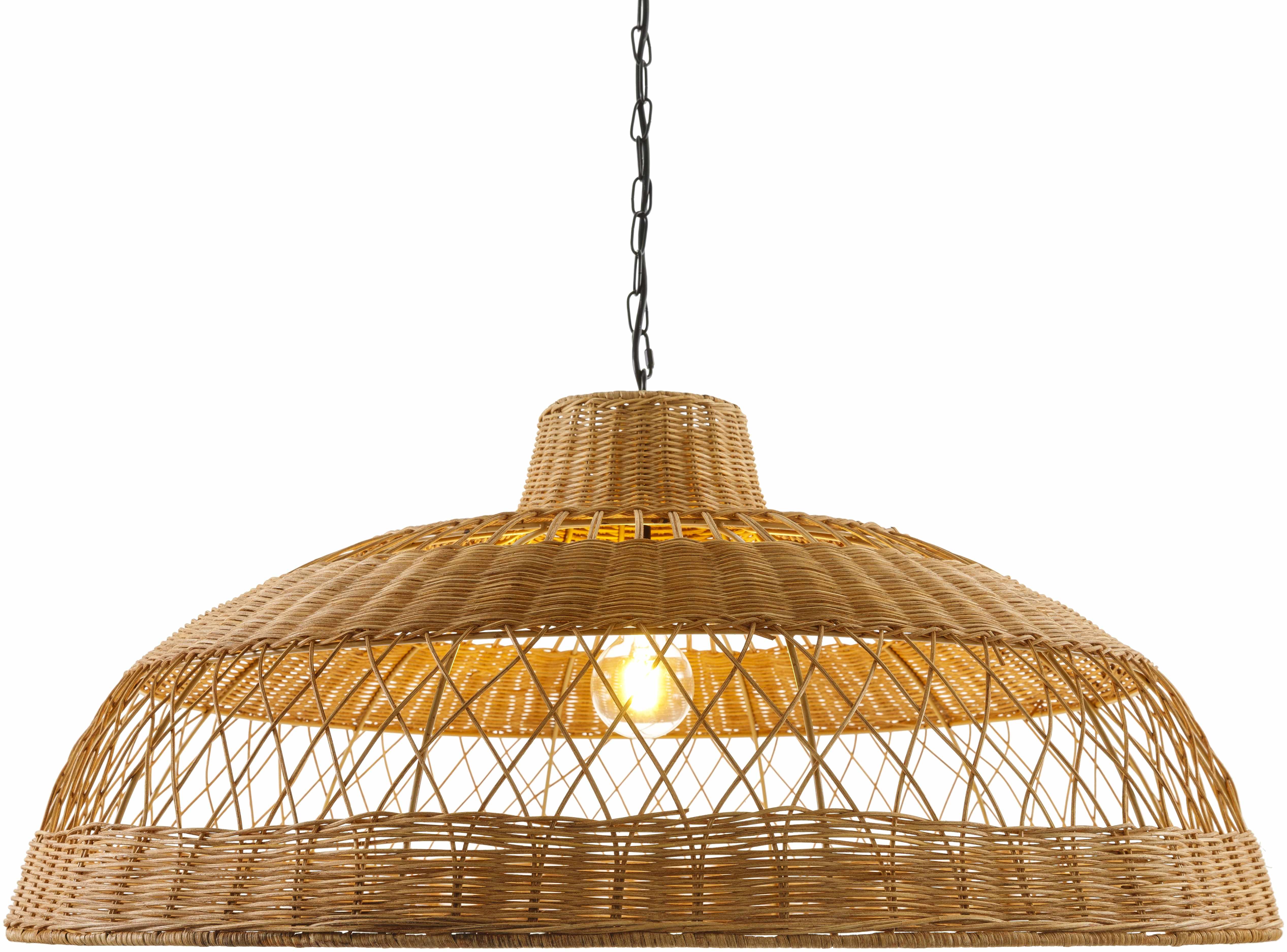 Bailleval Dark Brown Rattan Pendant - Image 10