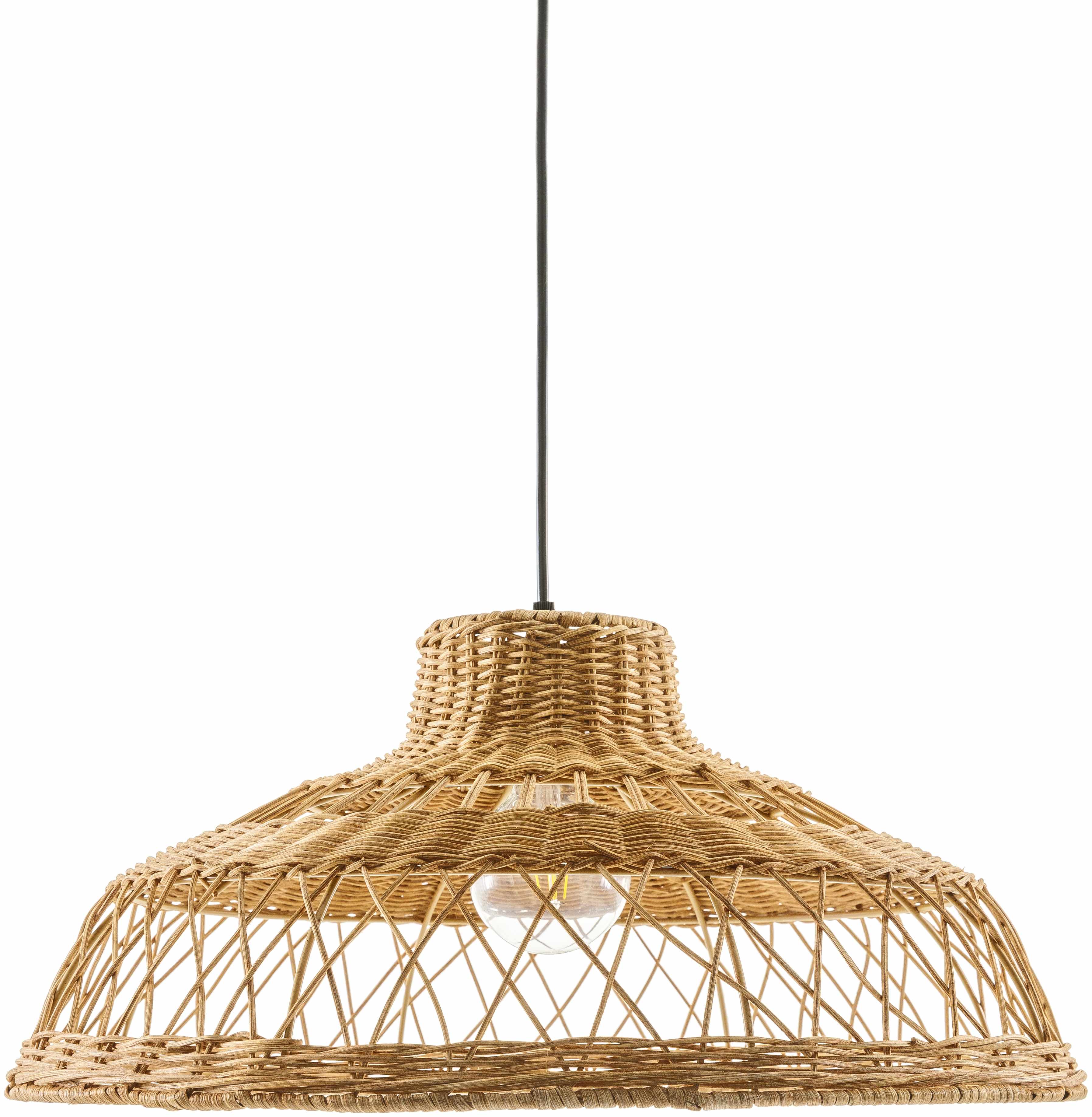 Bailleval Dark Brown Rattan Pendant - Image 2