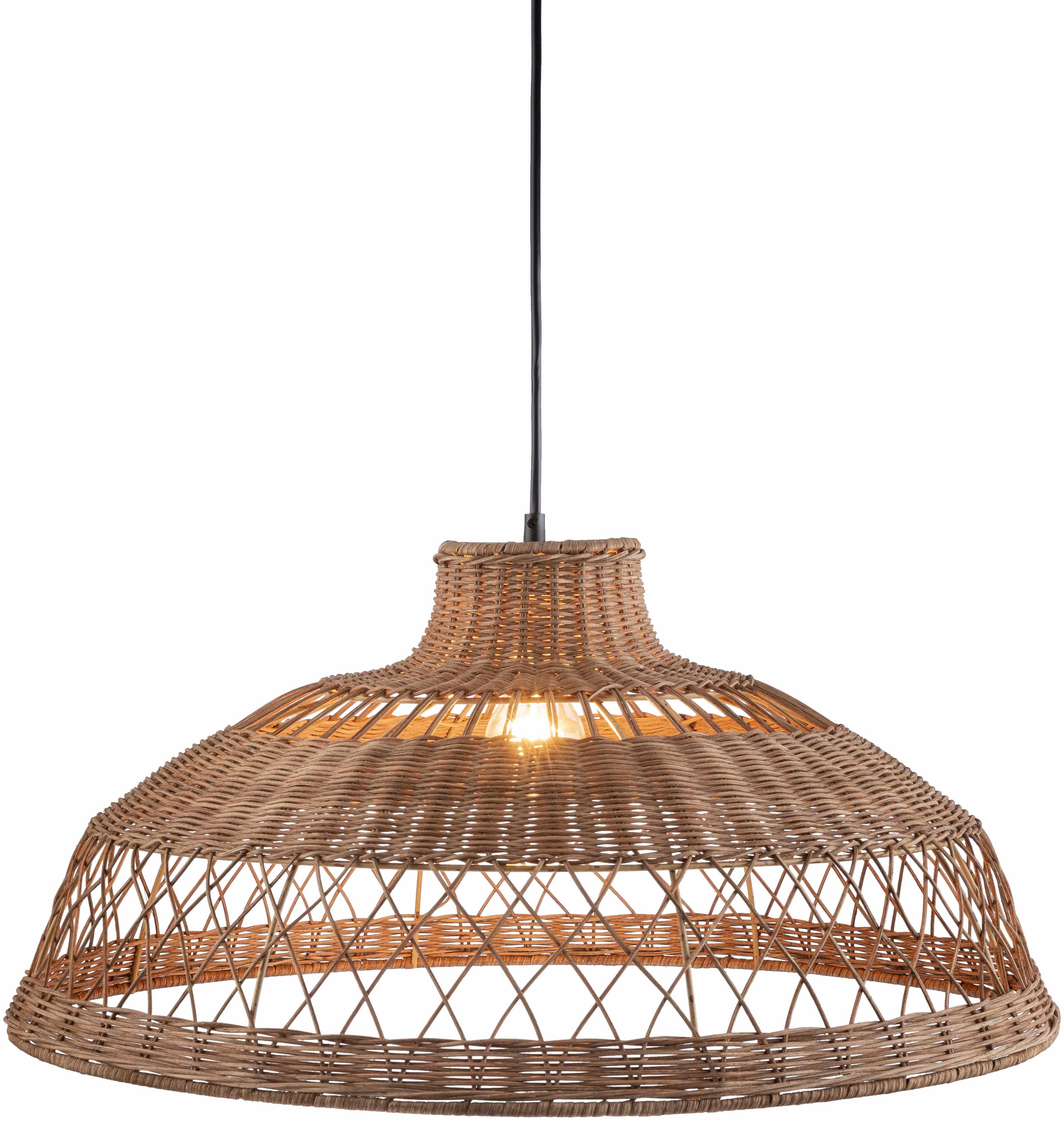 Bailleval Dark Brown Rattan Pendant - Image 8