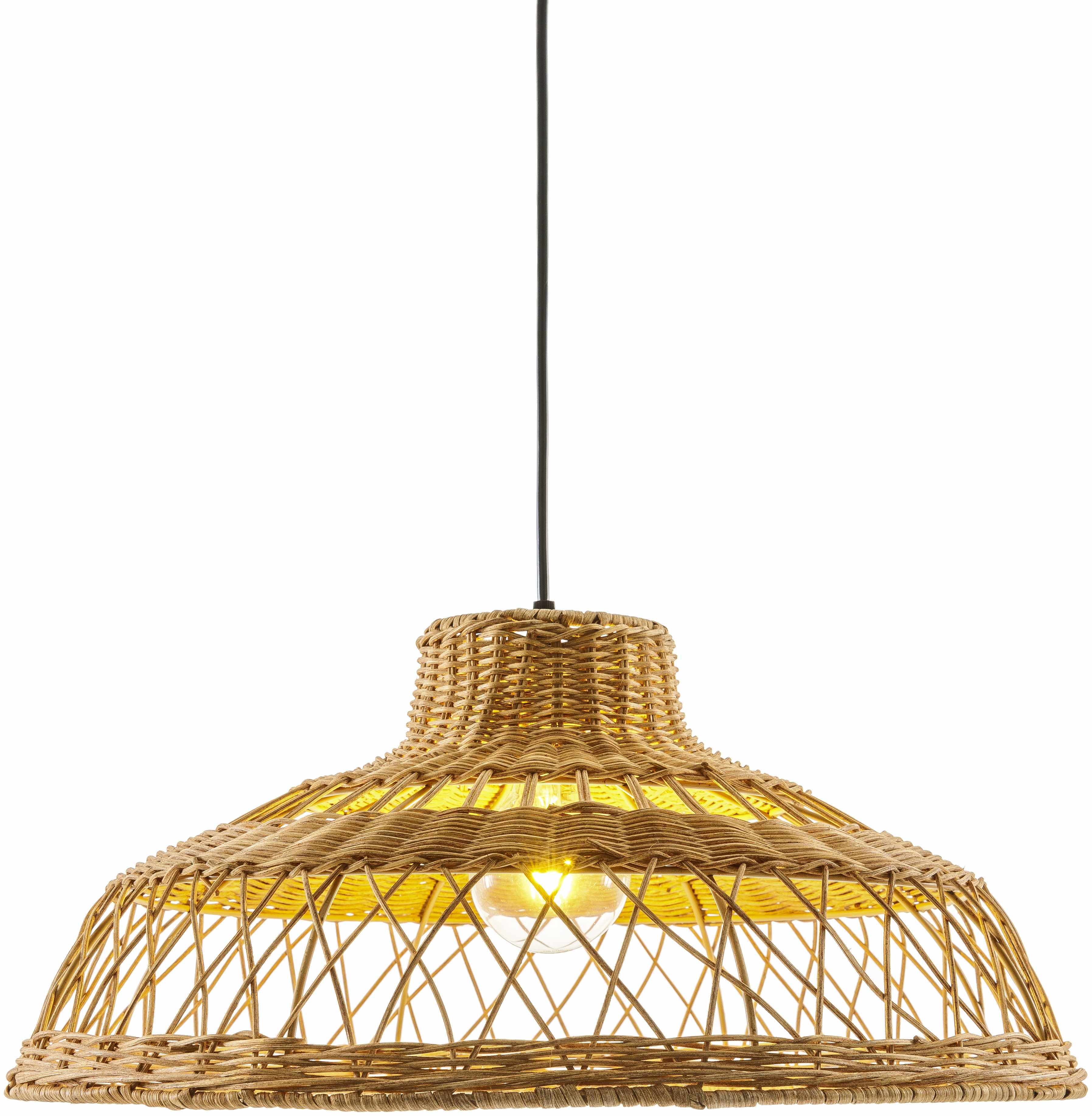 Bailleval Dark Brown Rattan Pendant - Image 9