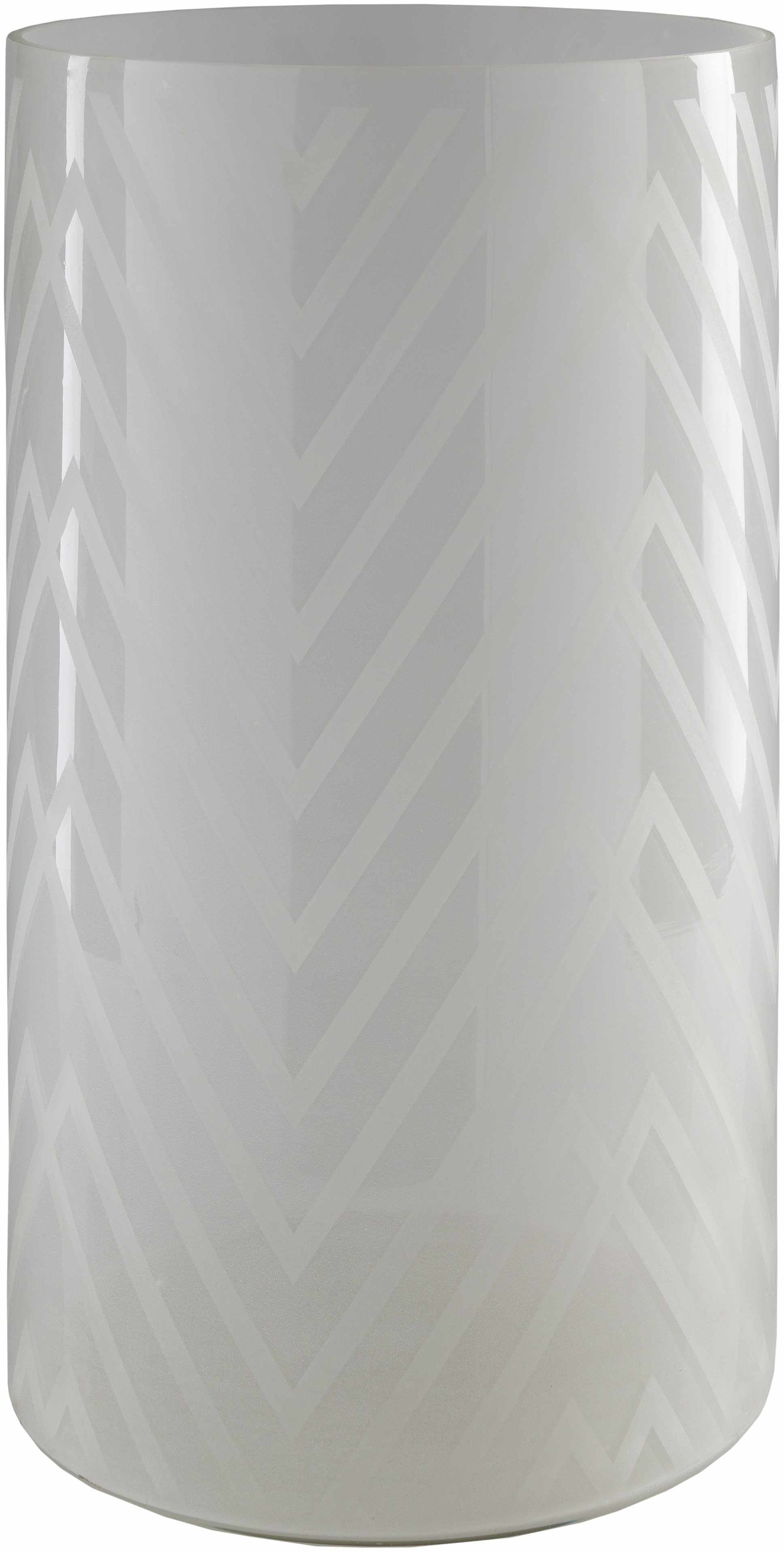 Ballajura White Chevron Pattern Glasas Stool - Image 2
