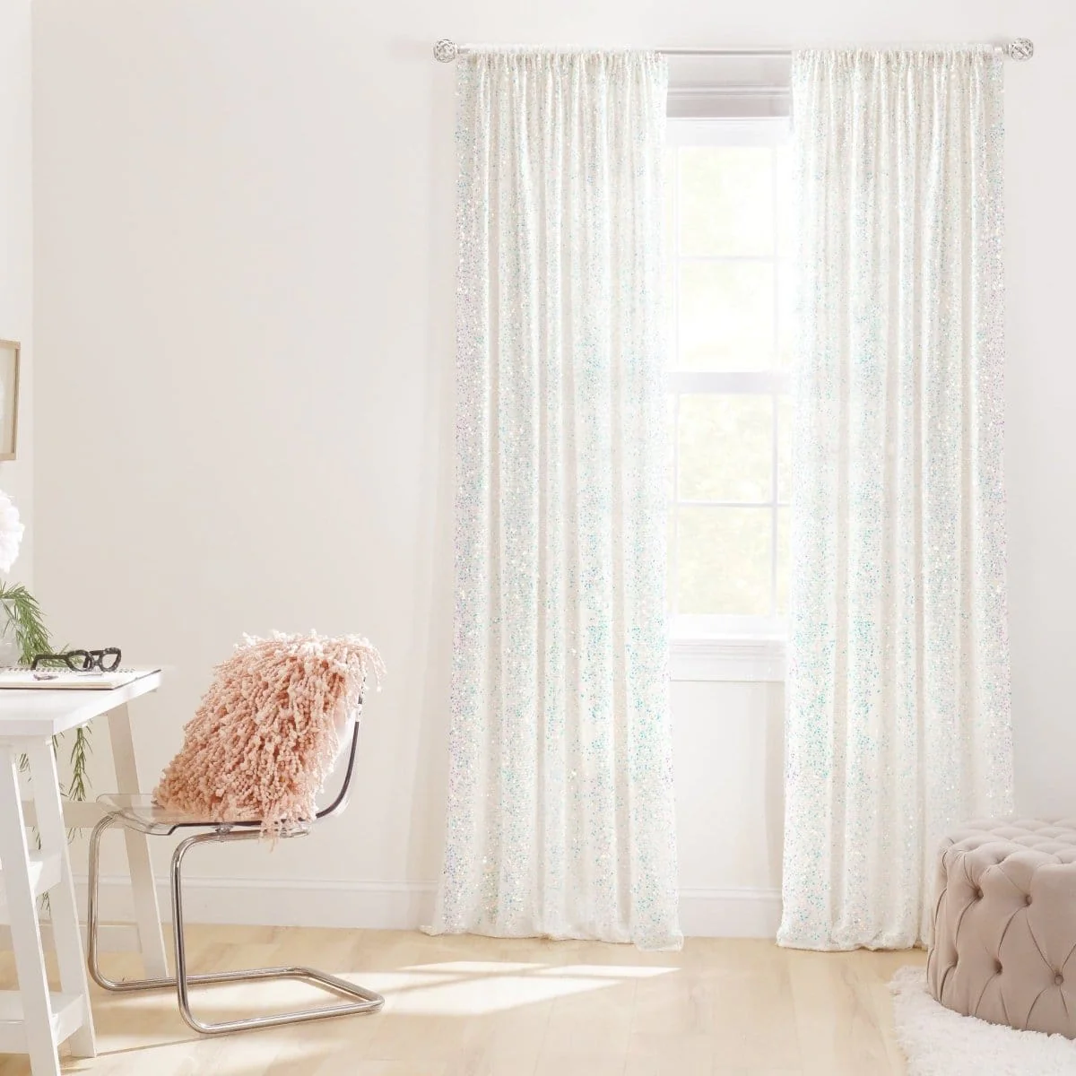 Ballgown Glam Sparkle Sequins Window Curtain Panel - Image 2