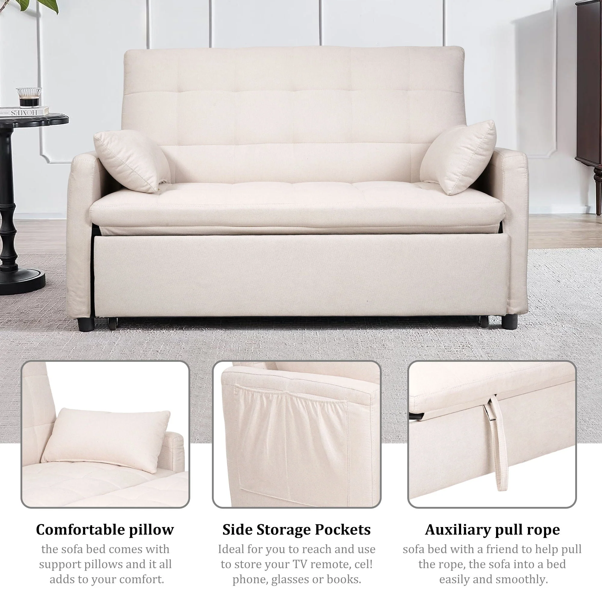 Balus - Sofa Bed Combination With Storage Pockets - Image 9