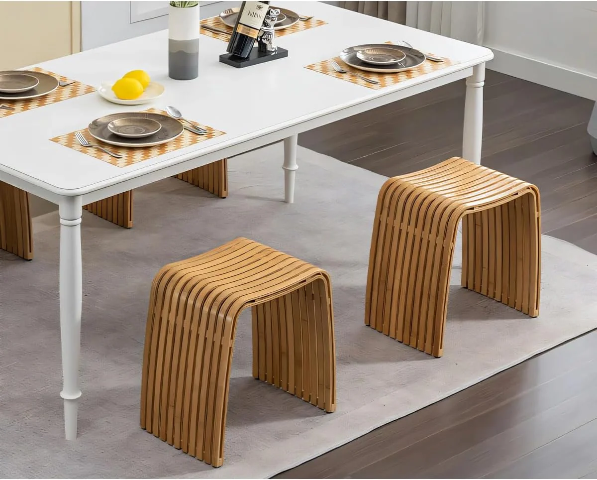 Bamboo Dining Bench 11-7/8L x 18-1/8W x 18-1/8H Inches - Image 7