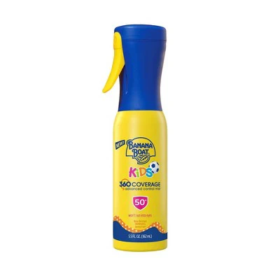 Banana Boat Kids 360 Coverage Advanced Control Mist Sunscreen Sprayer SPF 50 5.5 fl oz