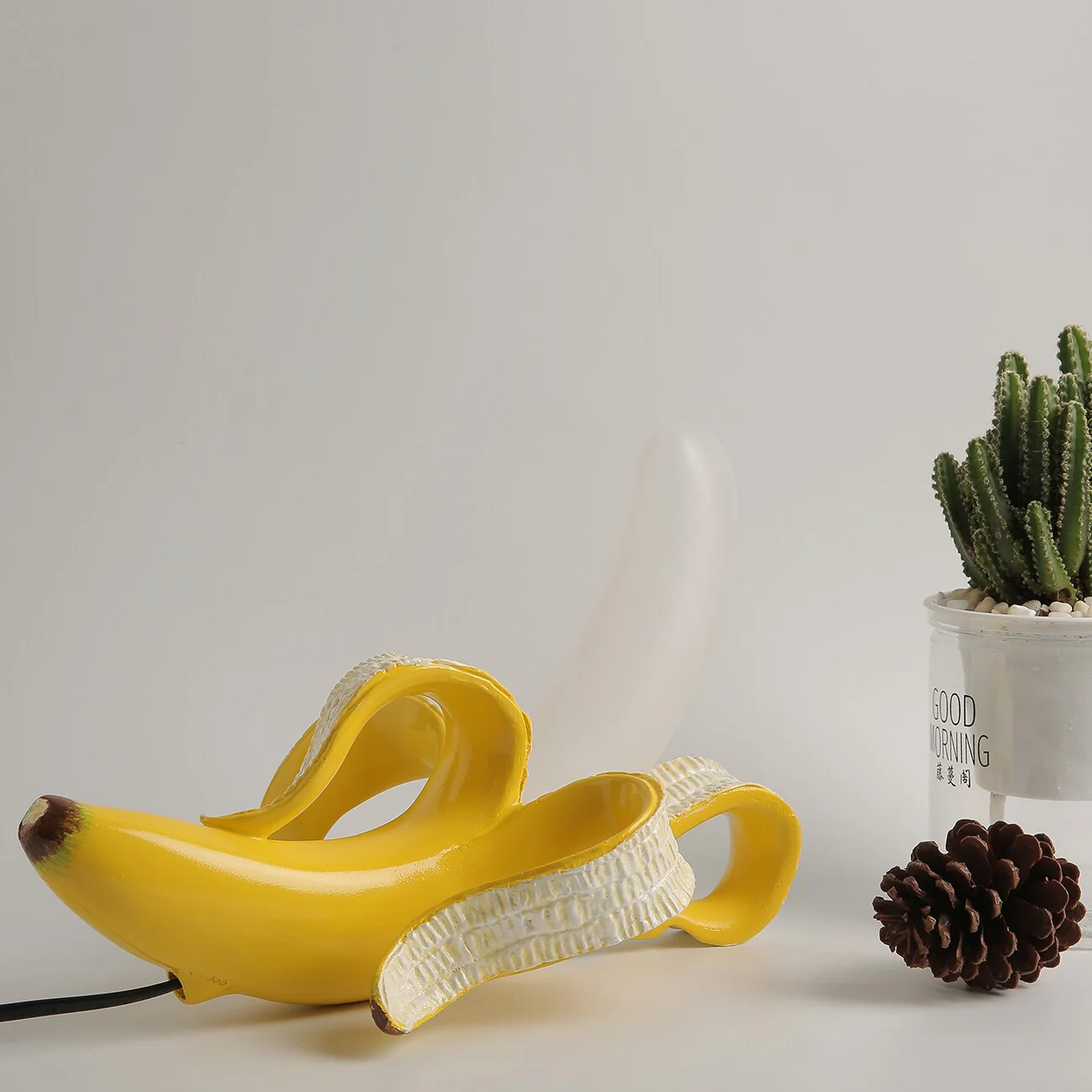 Banana Table Lamp Art Deco Brass Chrome Accent Light - Image 16