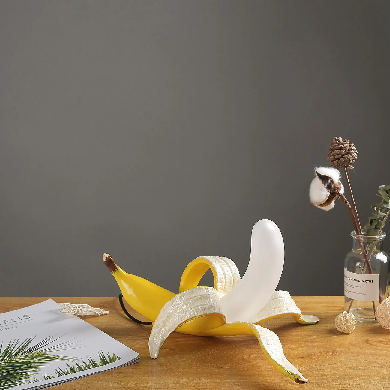 Banana Table Lamp Art Deco Brass Chrome Accent Light - Image 17