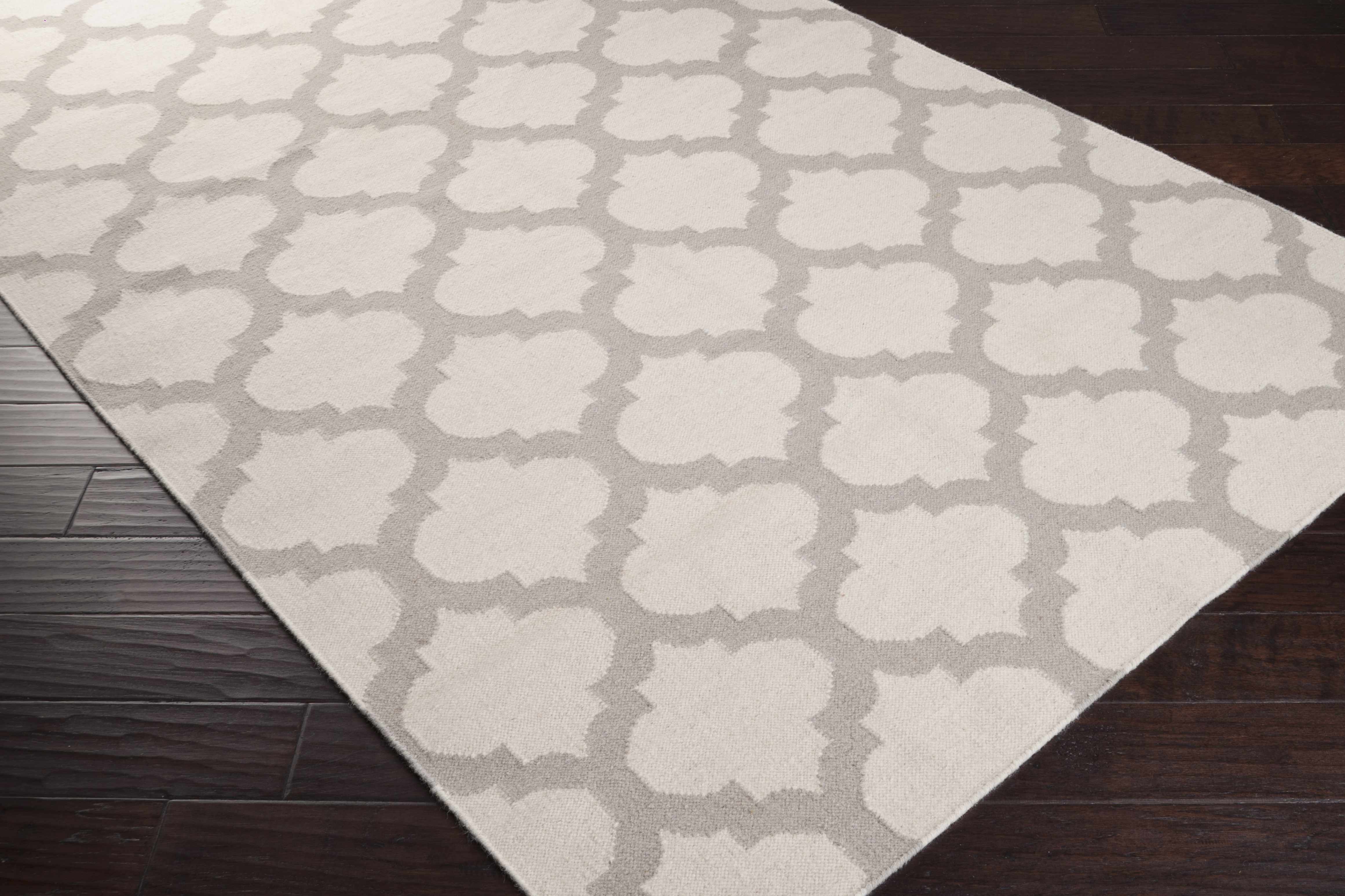Banks Ivory/Gray Trellis Wool Rug - Clearance - Image 2