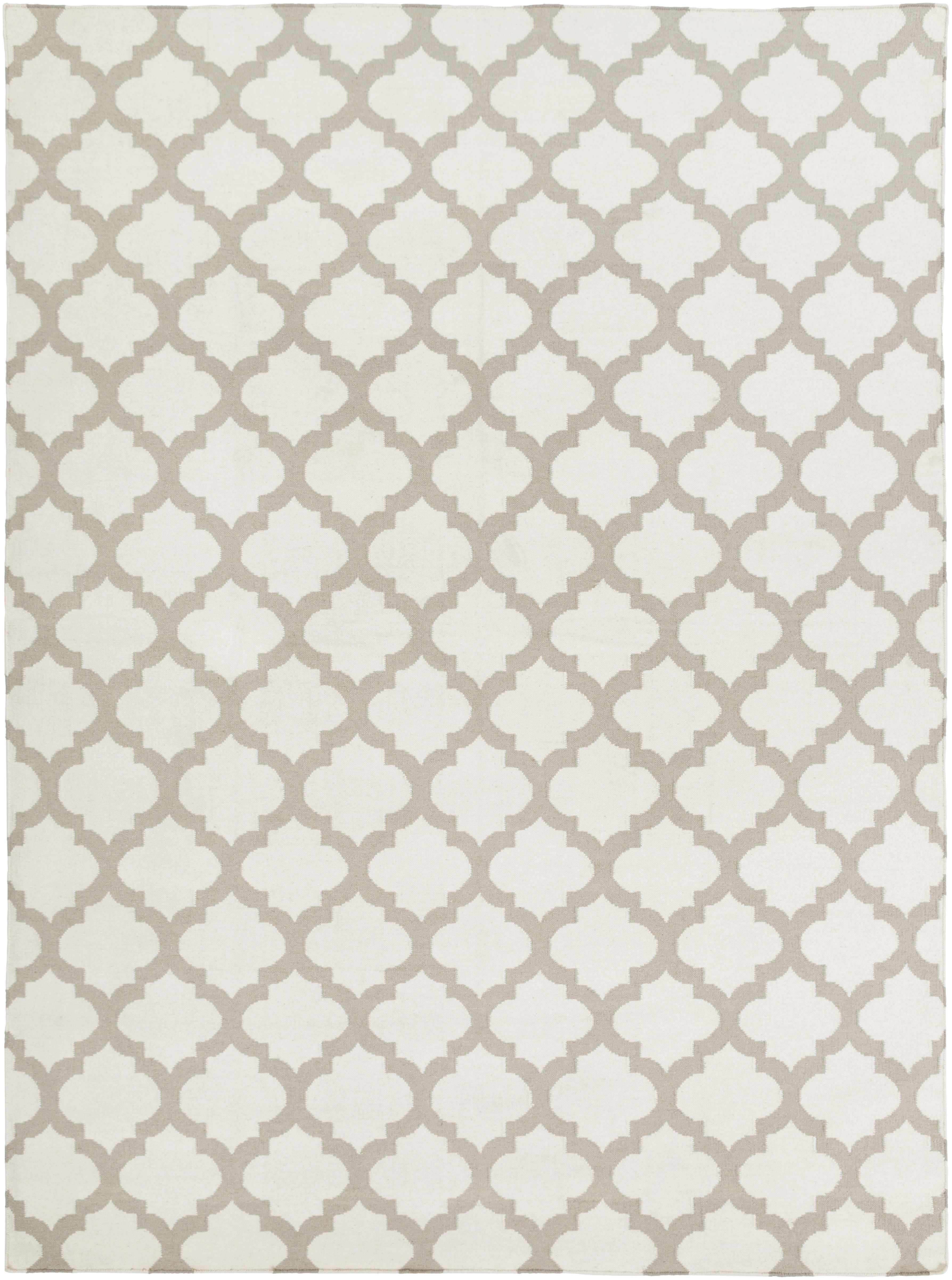 Banks Ivory/Gray Trellis Wool Rug - Clearance - Image 6