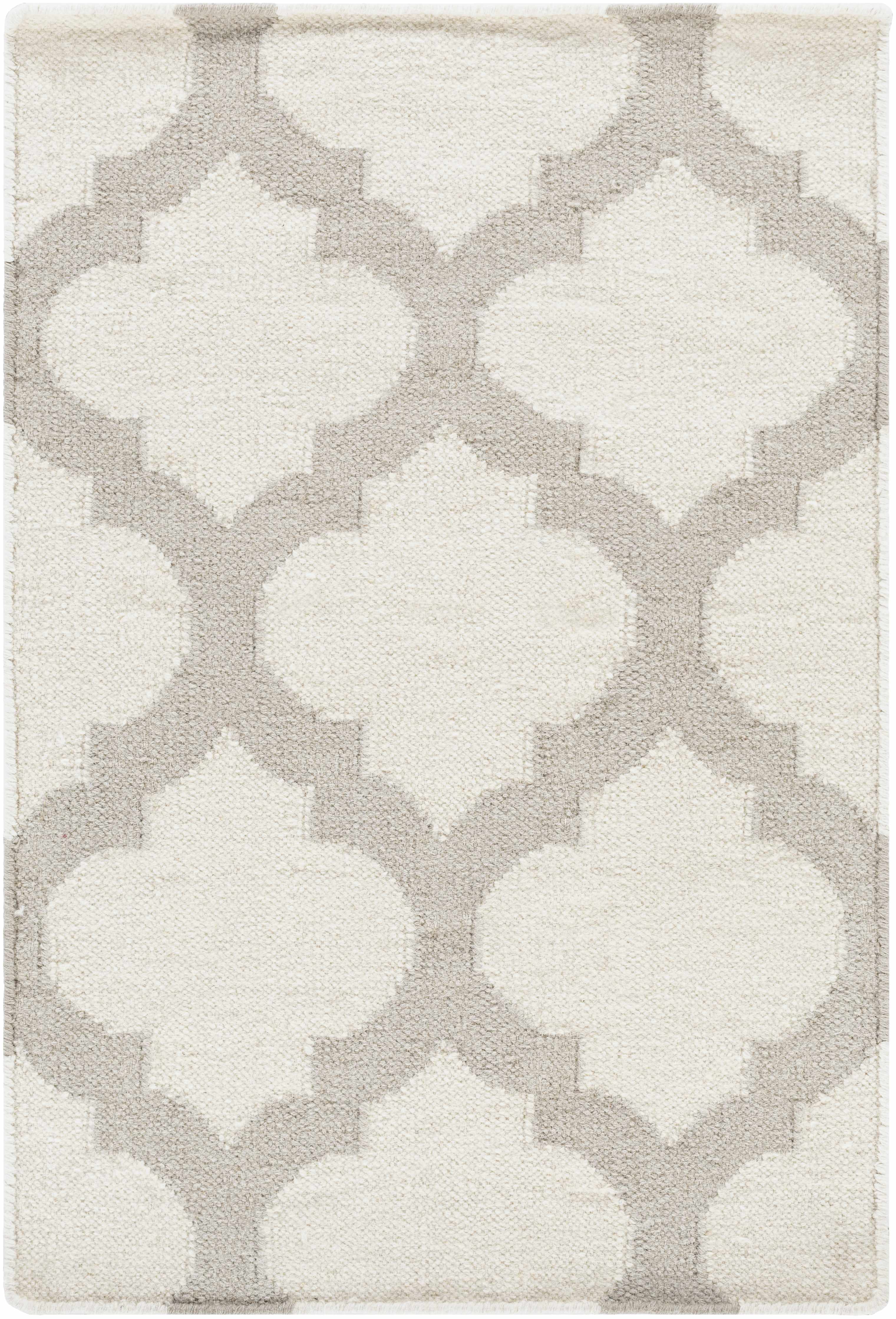 Banks Ivory/Gray Trellis Wool Rug - Clearance - Image 7