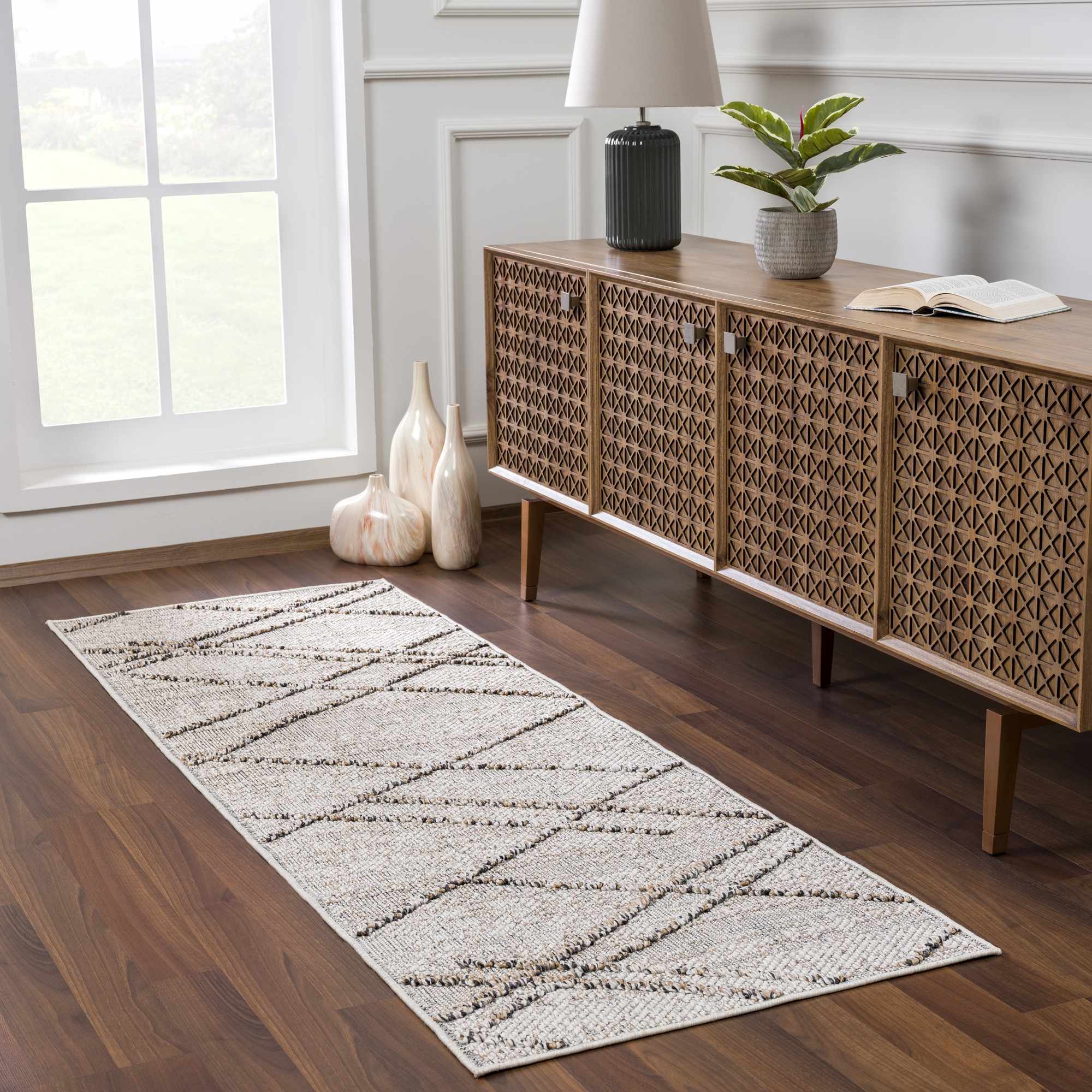 Baqer Bone & Tan Textured Performance Rug - Clearance - Image 10