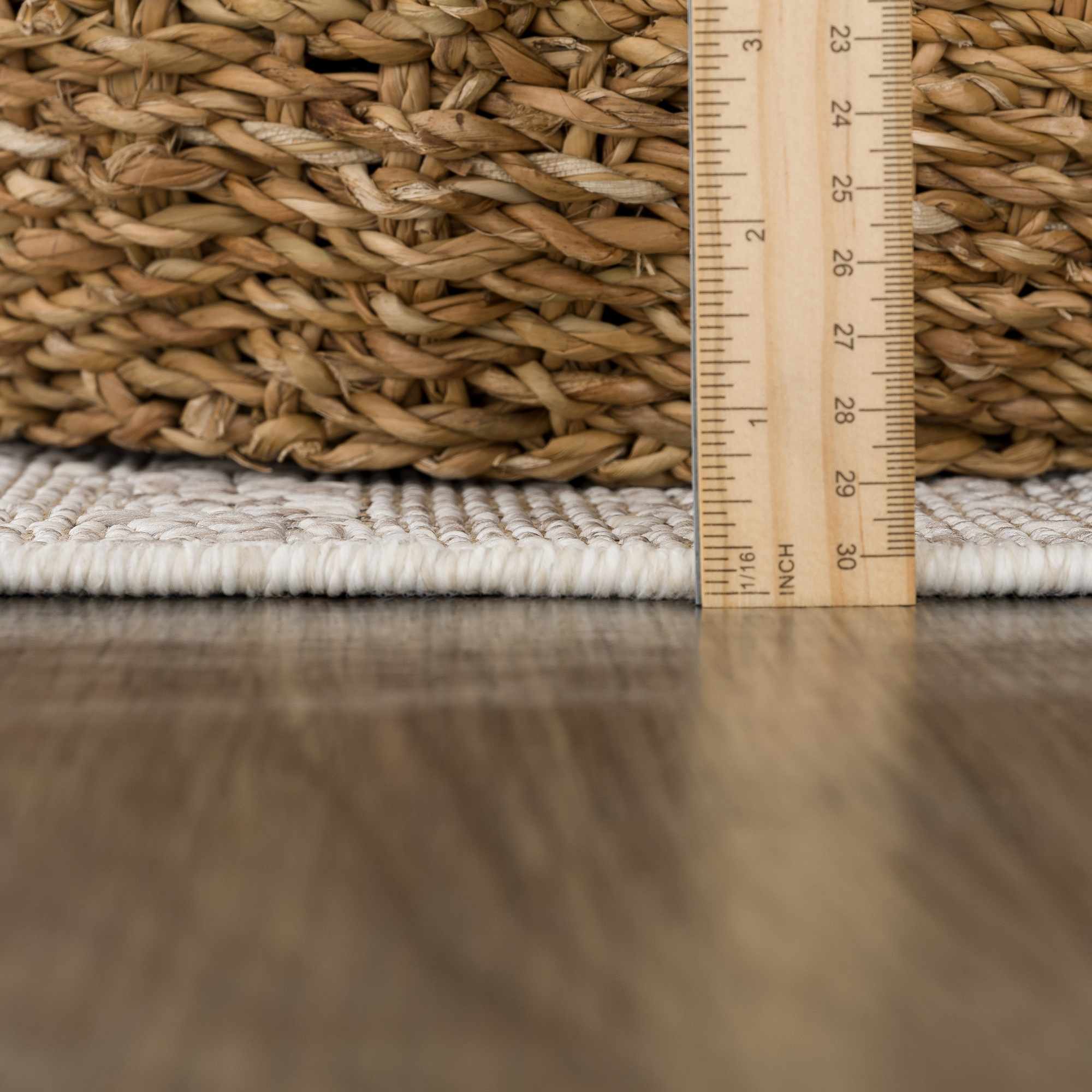 Baqer Bone & Tan Textured Performance Rug - Clearance - Image 12