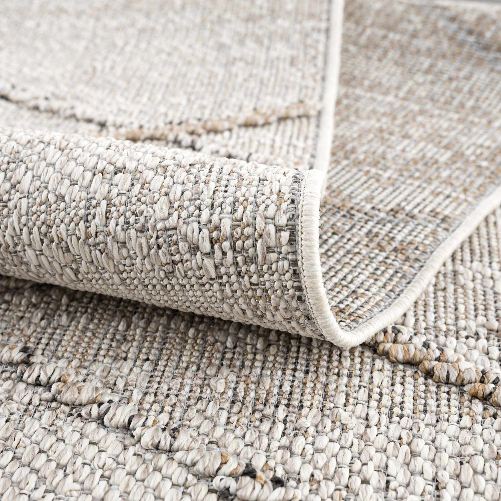 Baqer Bone & Tan Textured Performance Rug - Clearance - Image 19