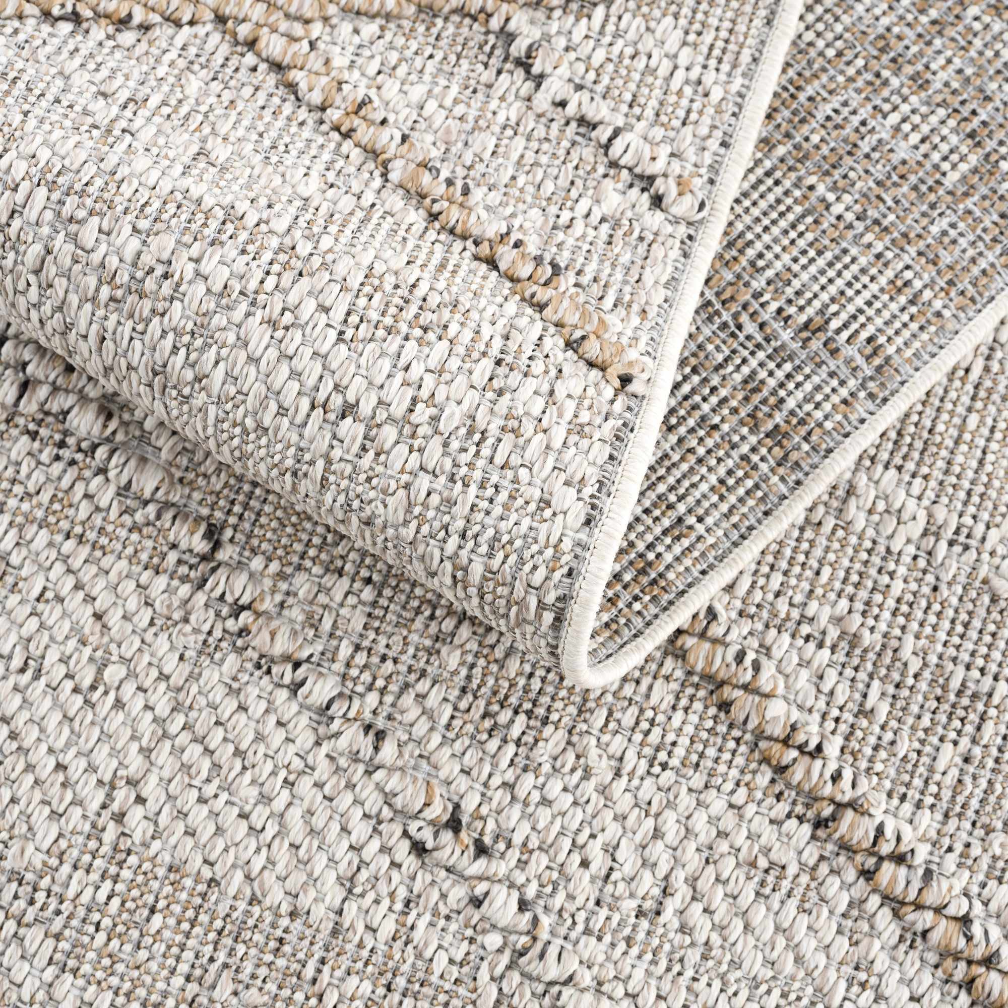 Baqer Bone & Tan Textured Performance Rug - Clearance - Image 20