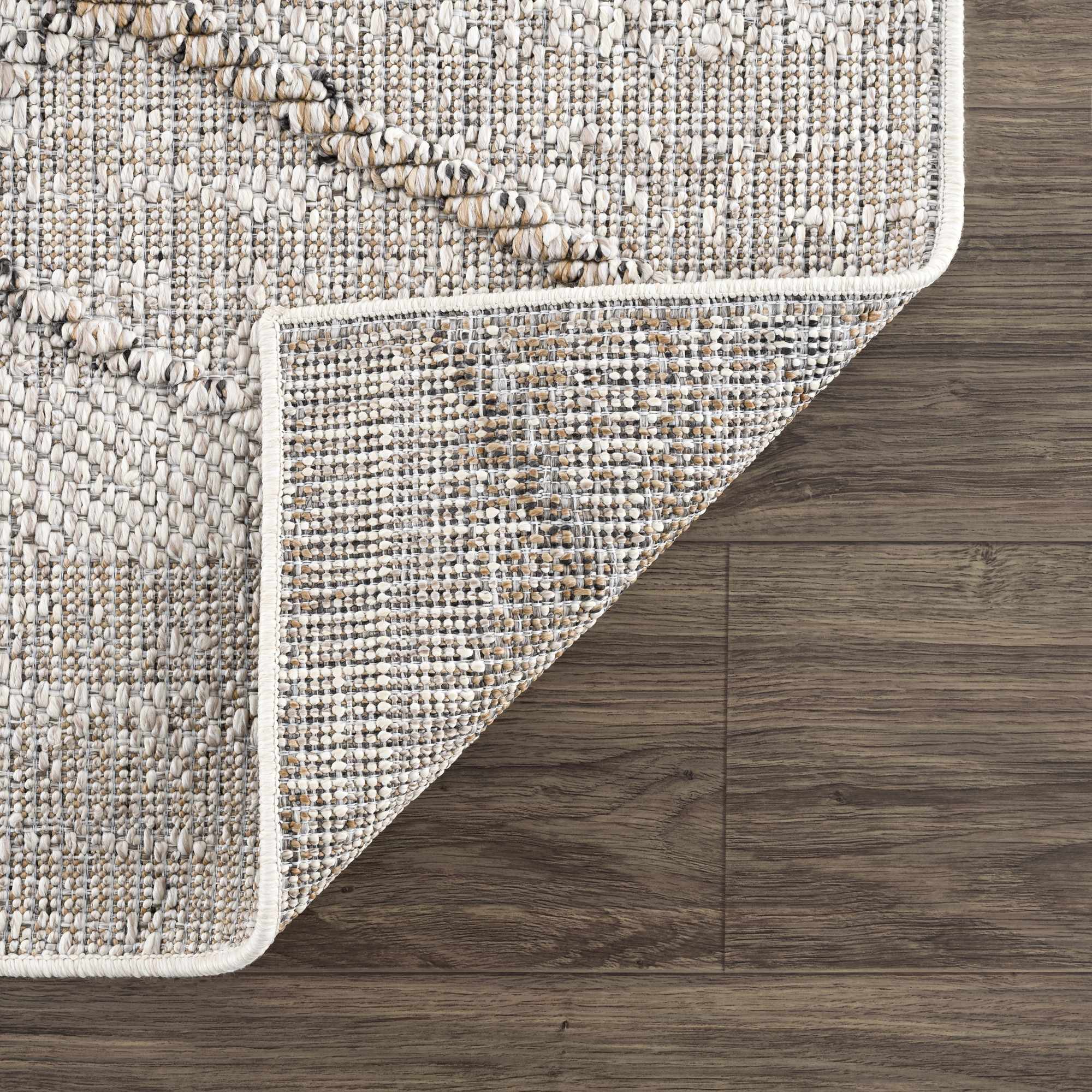 Baqer Bone & Tan Textured Performance Rug - Clearance - Image 6