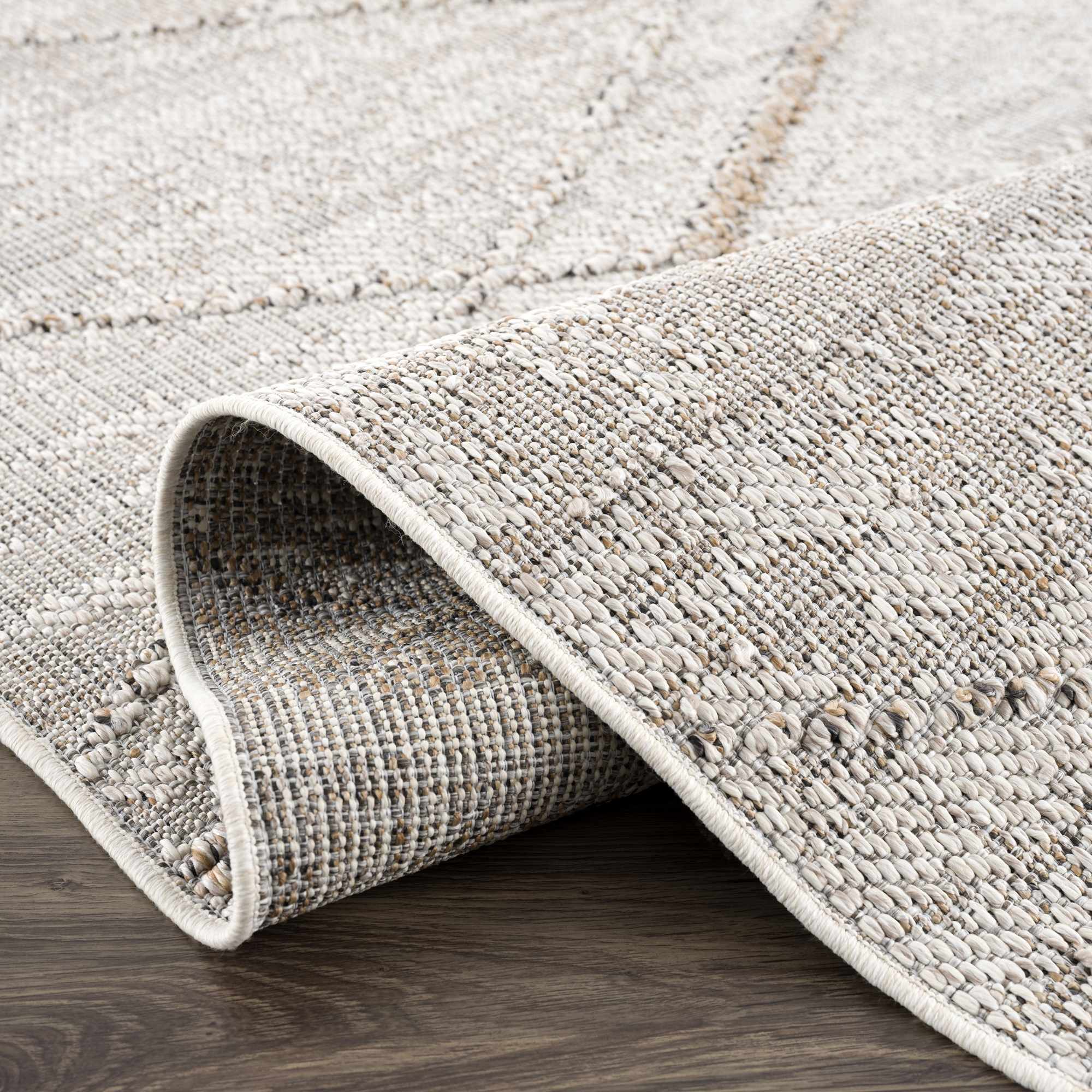 Baqer Bone & Tan Textured Performance Rug - Clearance - Image 8