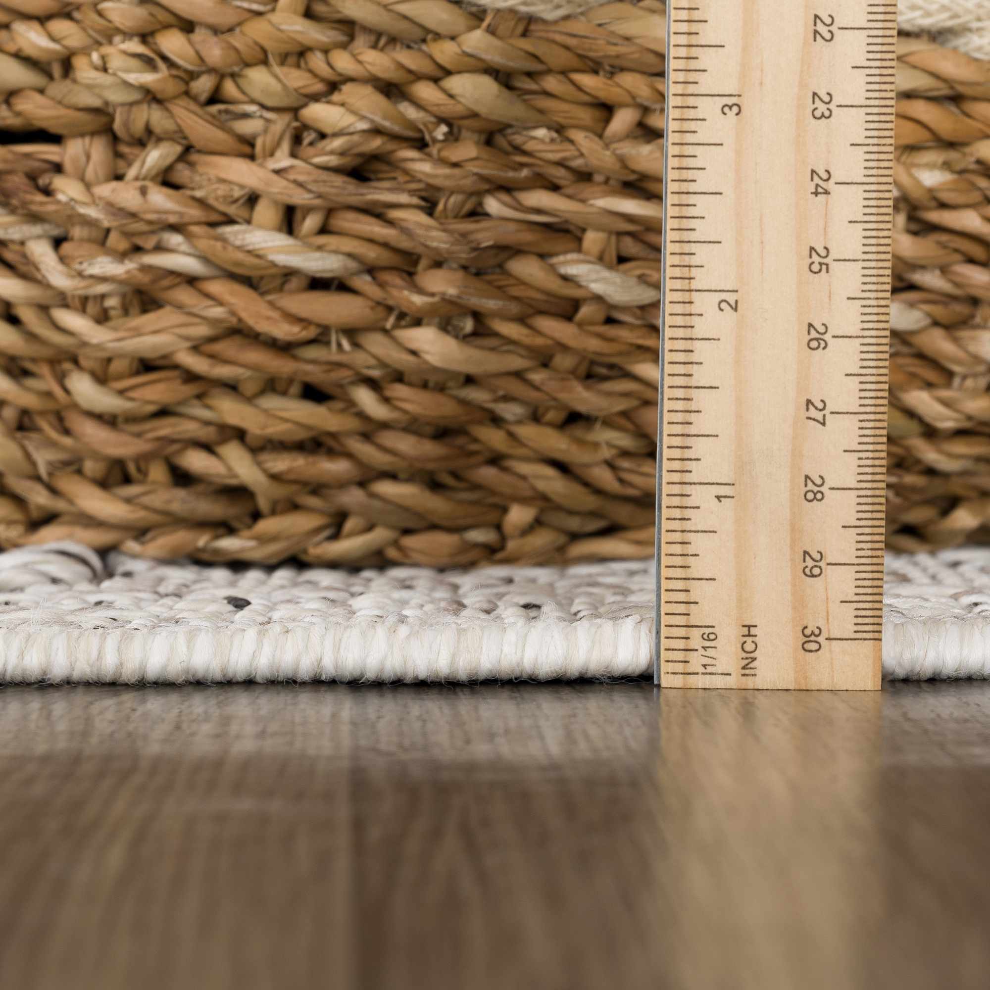 Baqer Bone & Taupe Textured Performance Rug - Clearance - Image 11