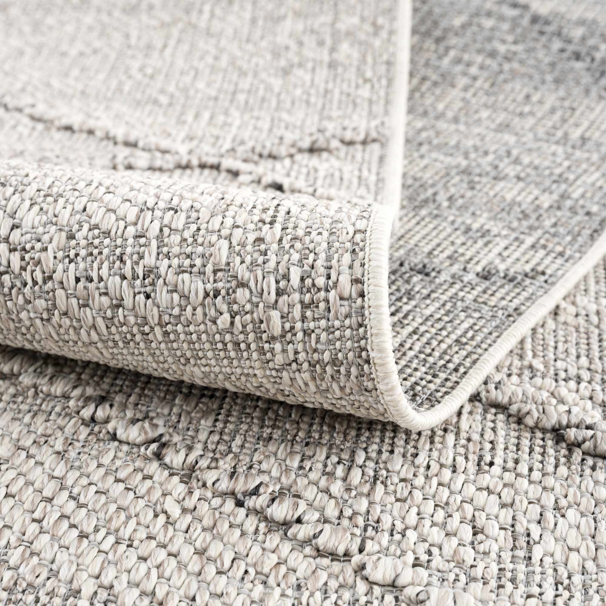 Baqer Bone & Taupe Textured Performance Rug - Clearance - Image 16