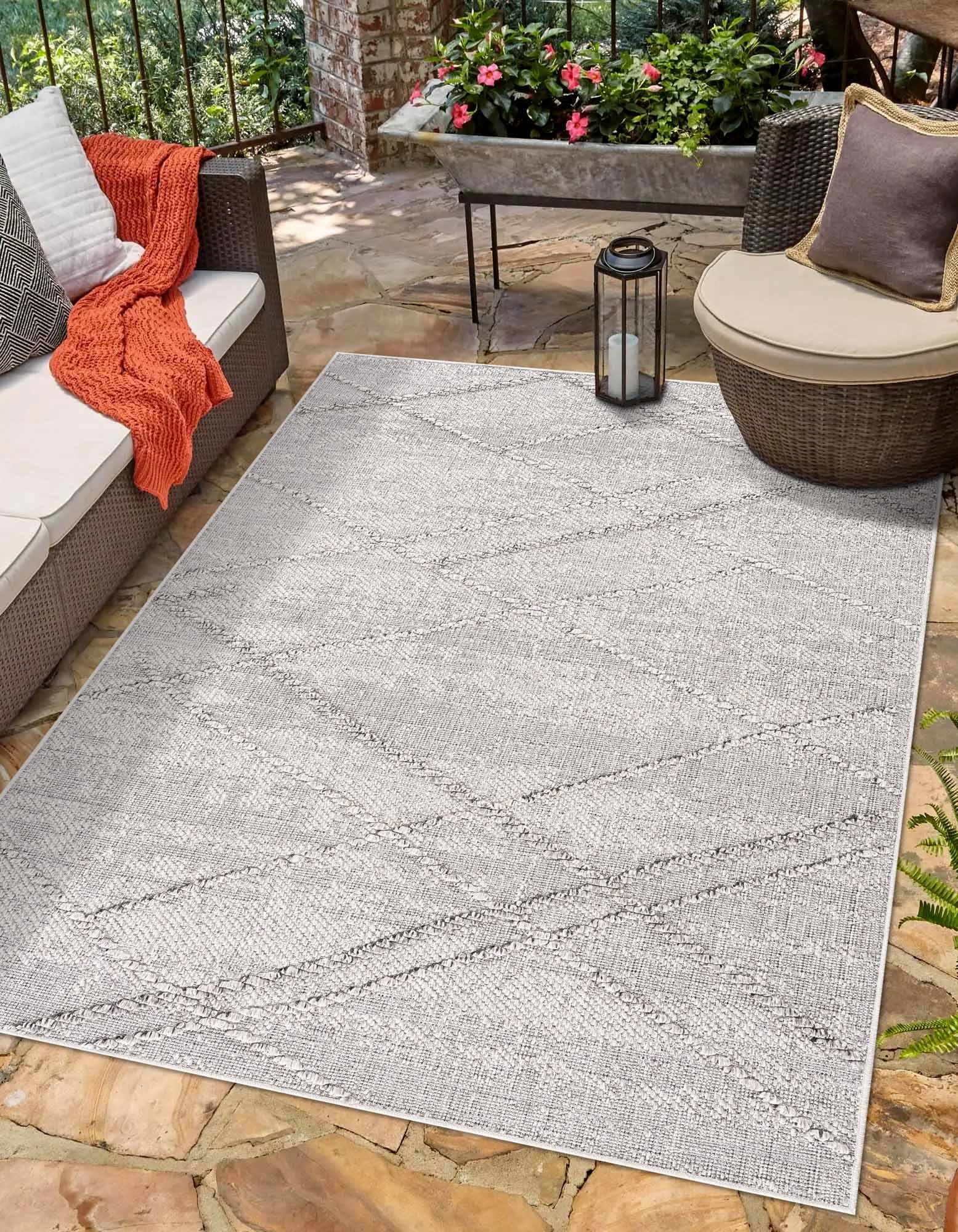 Baqer Bone & Taupe Textured Performance Rug - Clearance - Image 2