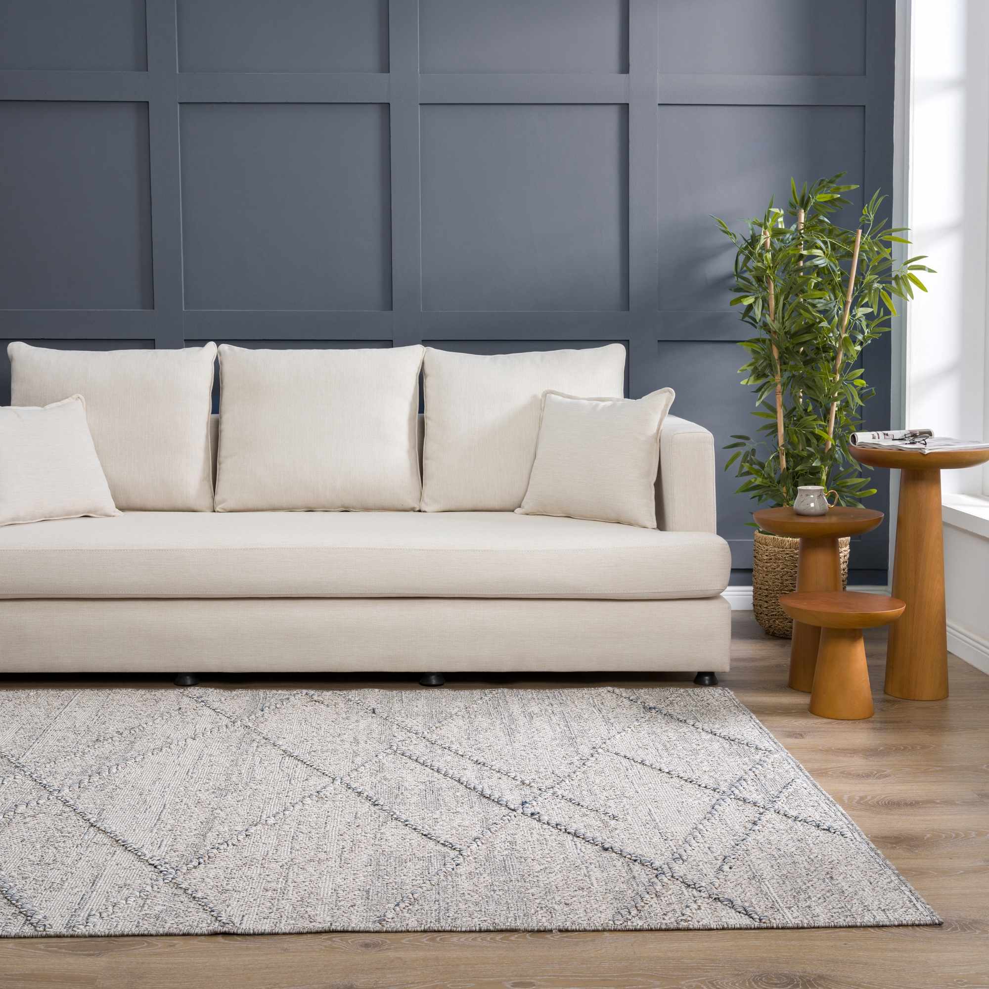 Baqer Taupe & Gray Textured Performance Rug - Clearance - Image 3