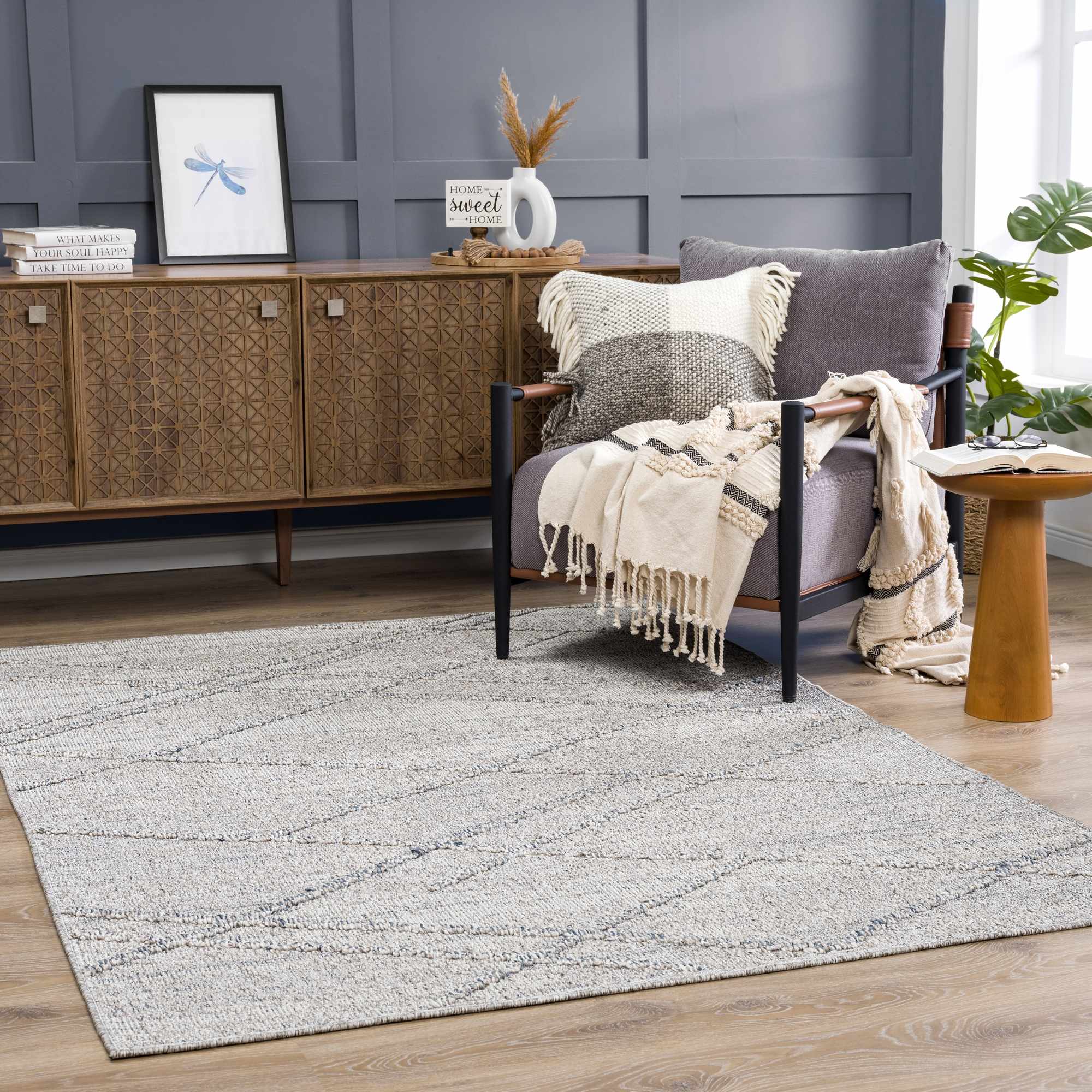 Baqer Taupe & Gray Textured Performance Rug - Clearance - Image 9