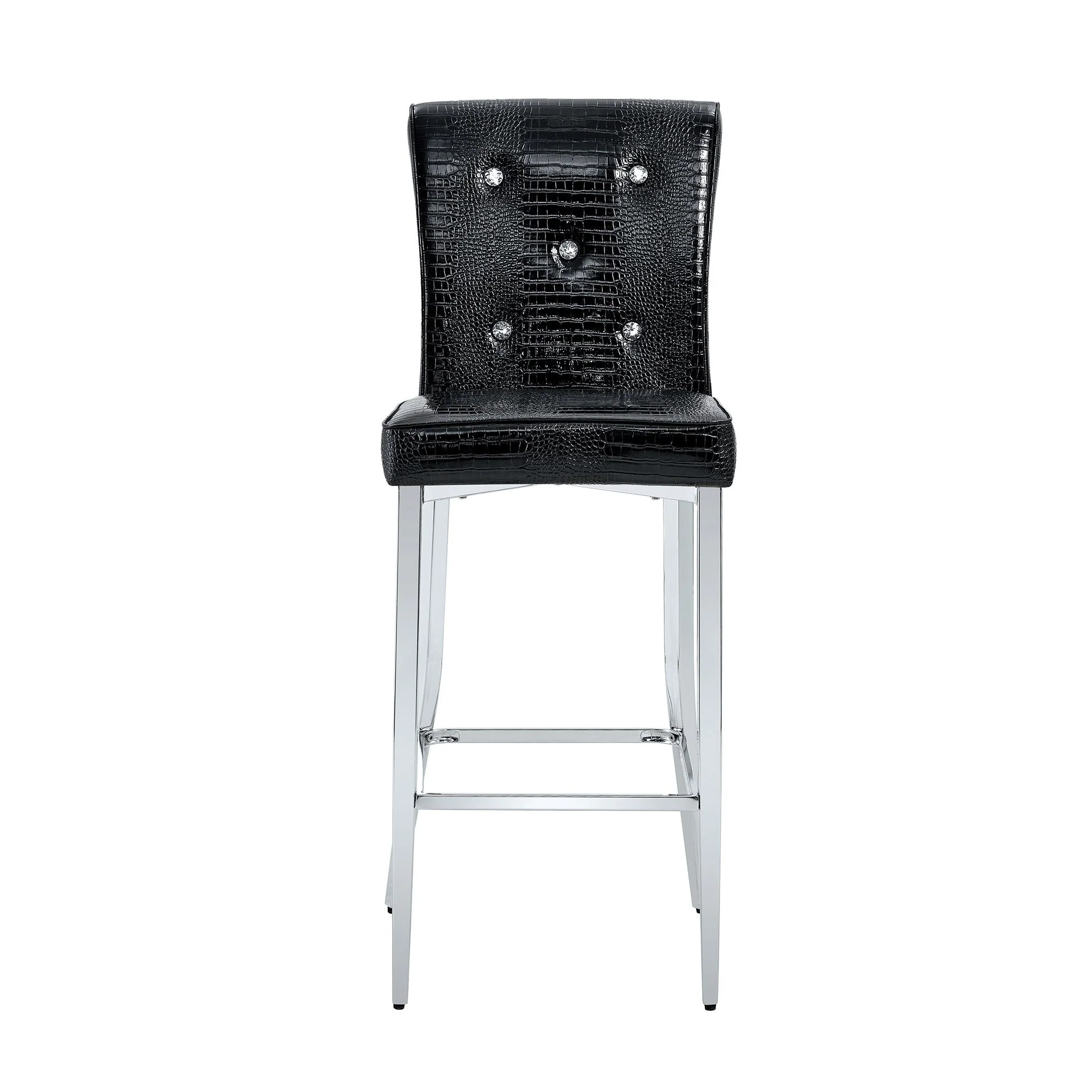 Bar Chairs with Crystal Clasp Design (Set of 2) - Image 2