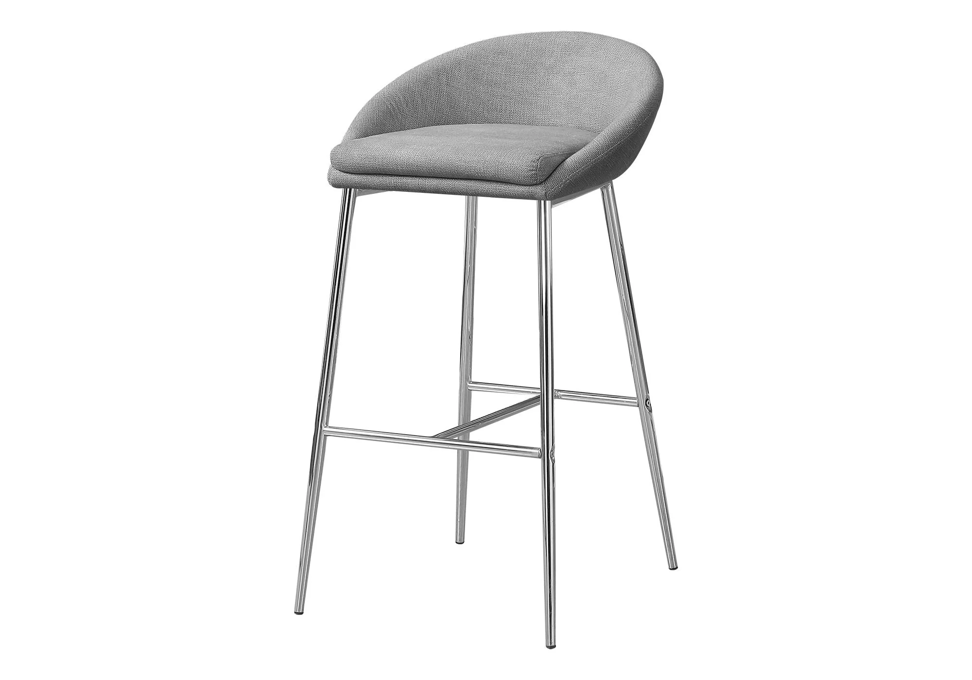 Bar Stool, Bar Height, Contemporary & Modern (Set of 2) - Gray - Image 4