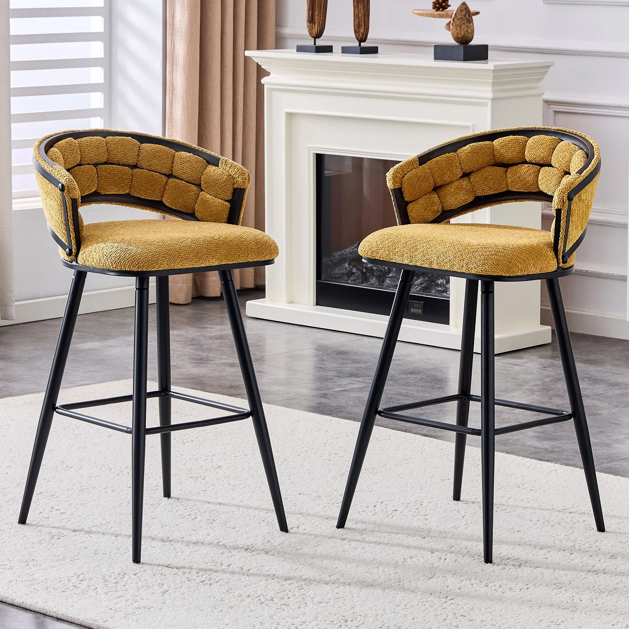 Bar Stools, Kitchen Island Counter Height Stools (Set of 2) - Image 5