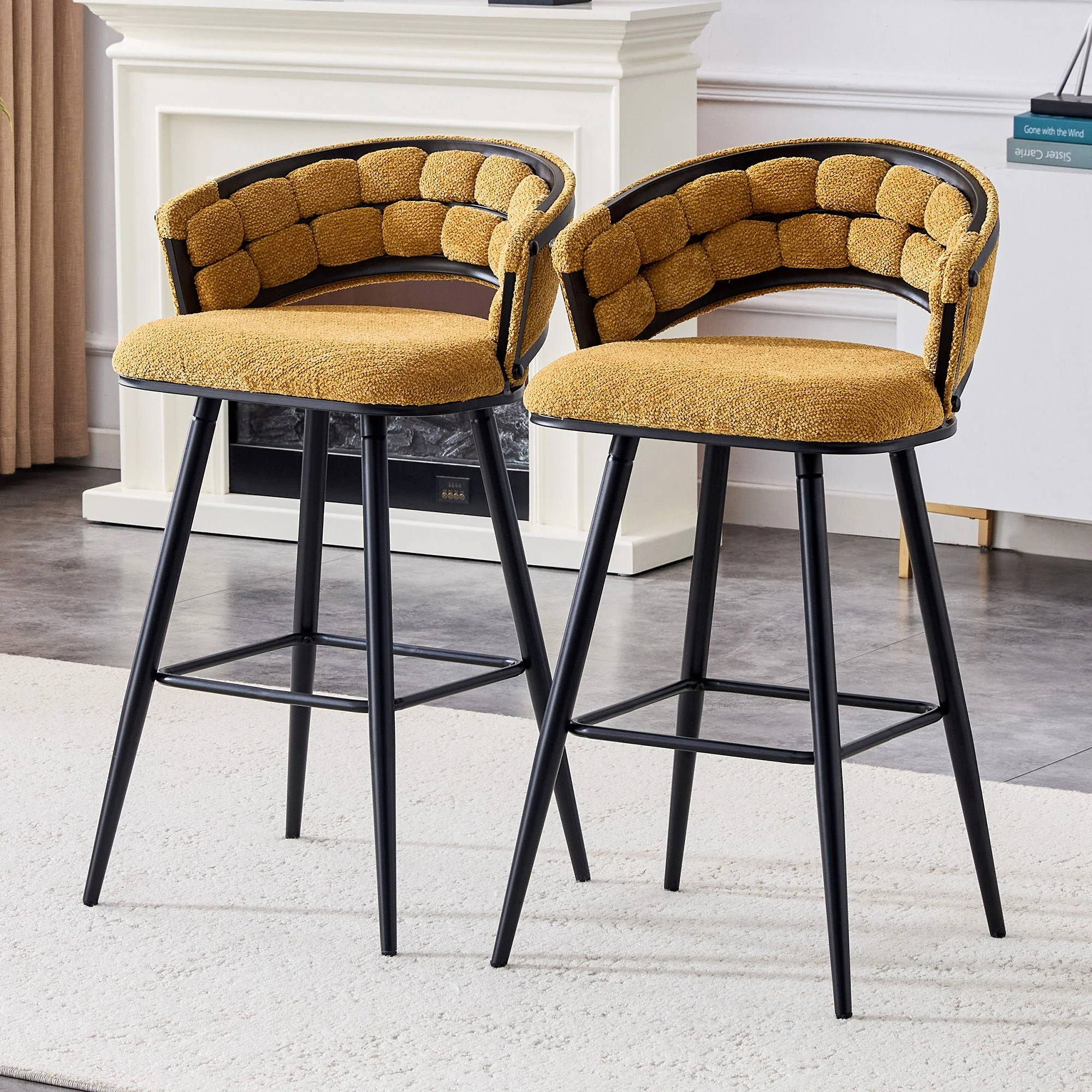 Bar Stools, Kitchen Island Counter Height Stools (Set of 2) - Image 6