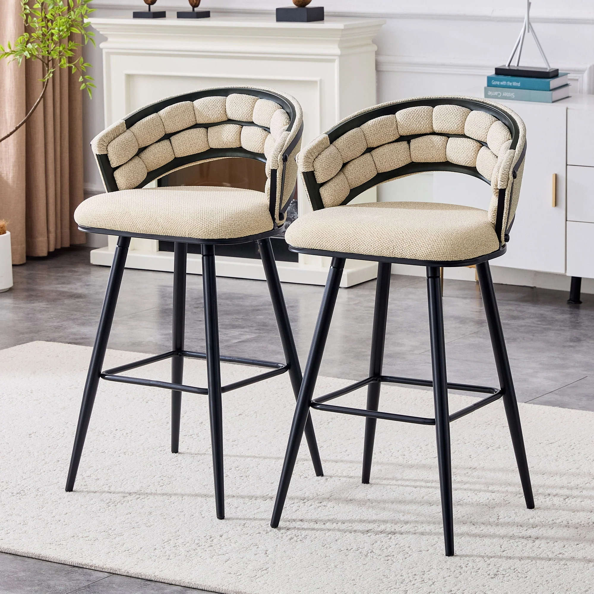 Bar Stools, Kitchen Island Counter Height Stools (Set of 2) - Image 7