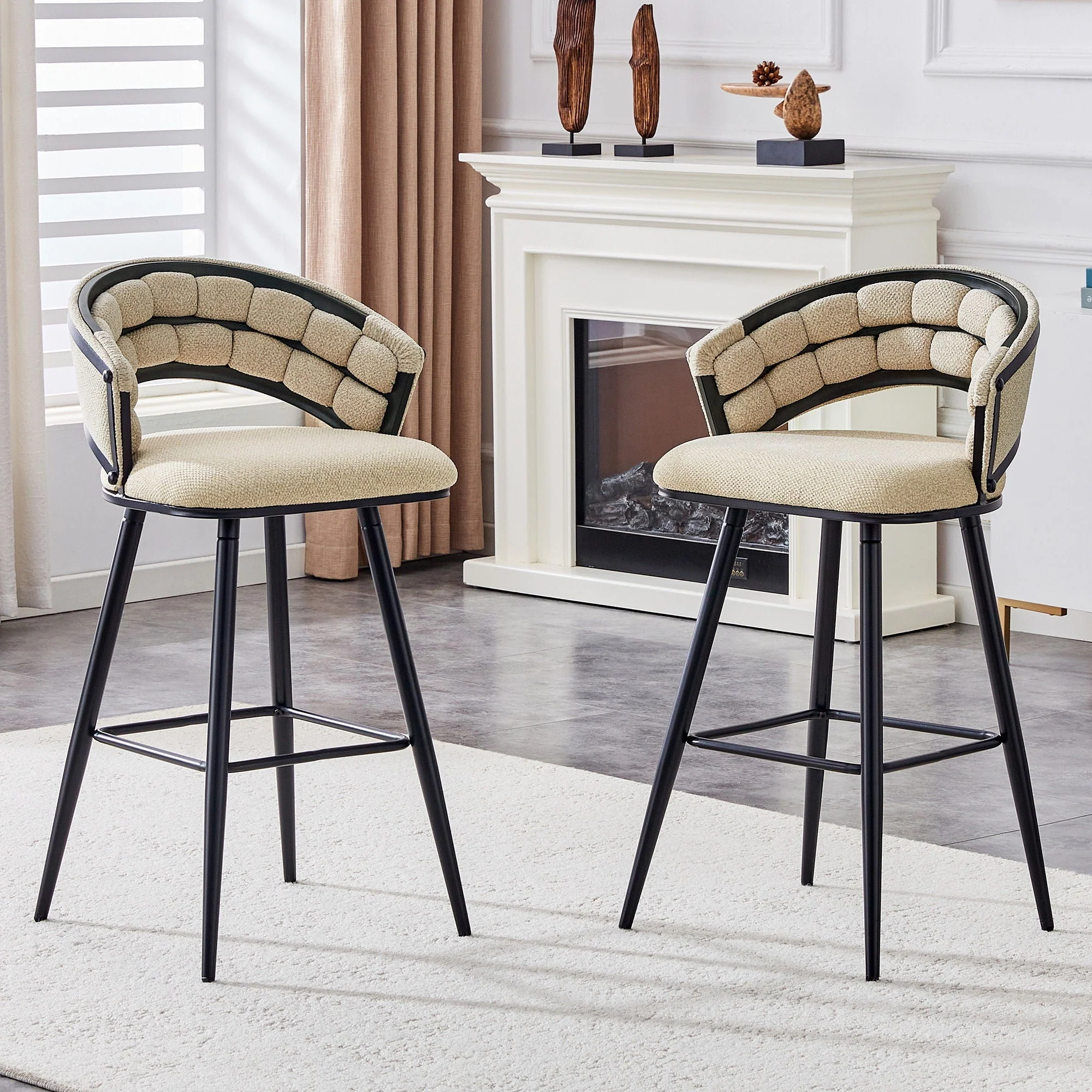 Bar Stools, Kitchen Island Counter Height Stools (Set of 2) - Image 8