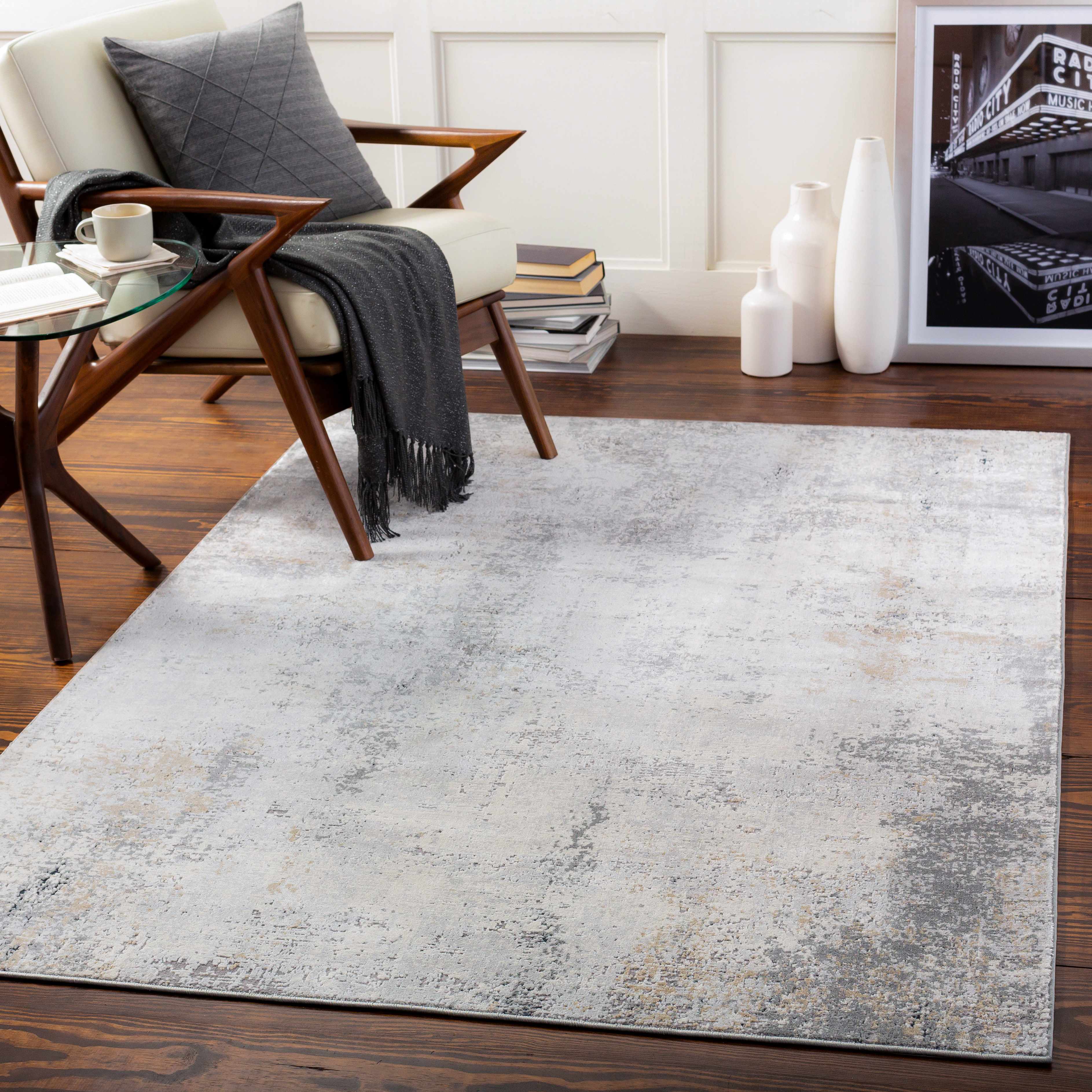 Baranduda Abstract Gray Luxe Rug - Image 2