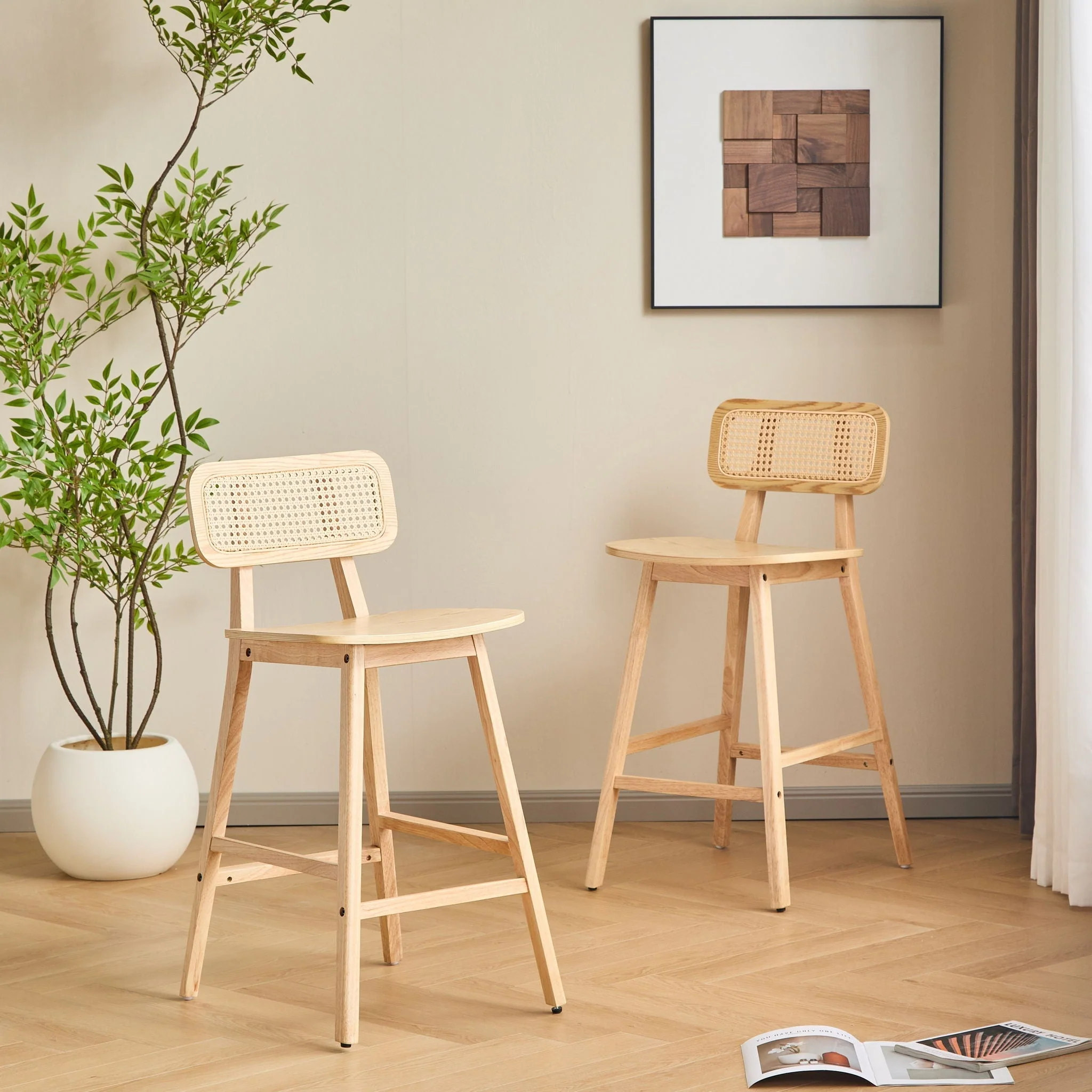 Bari - Indoor Wood Barstool (Set of 2) - Image 4