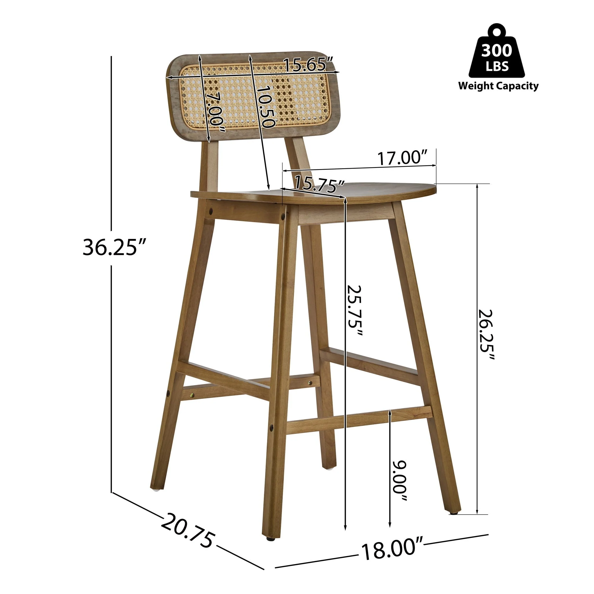 Bari - Indoor Wood Barstool (Set of 2) - Image 5