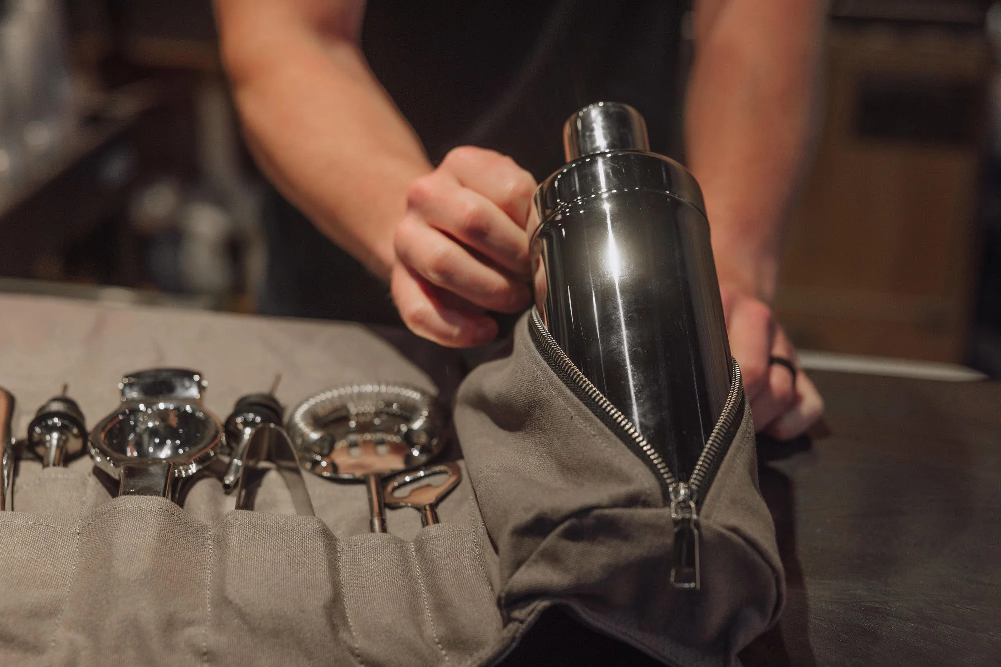 Barkeep Bar Tool Roll Up Kit - Image 10