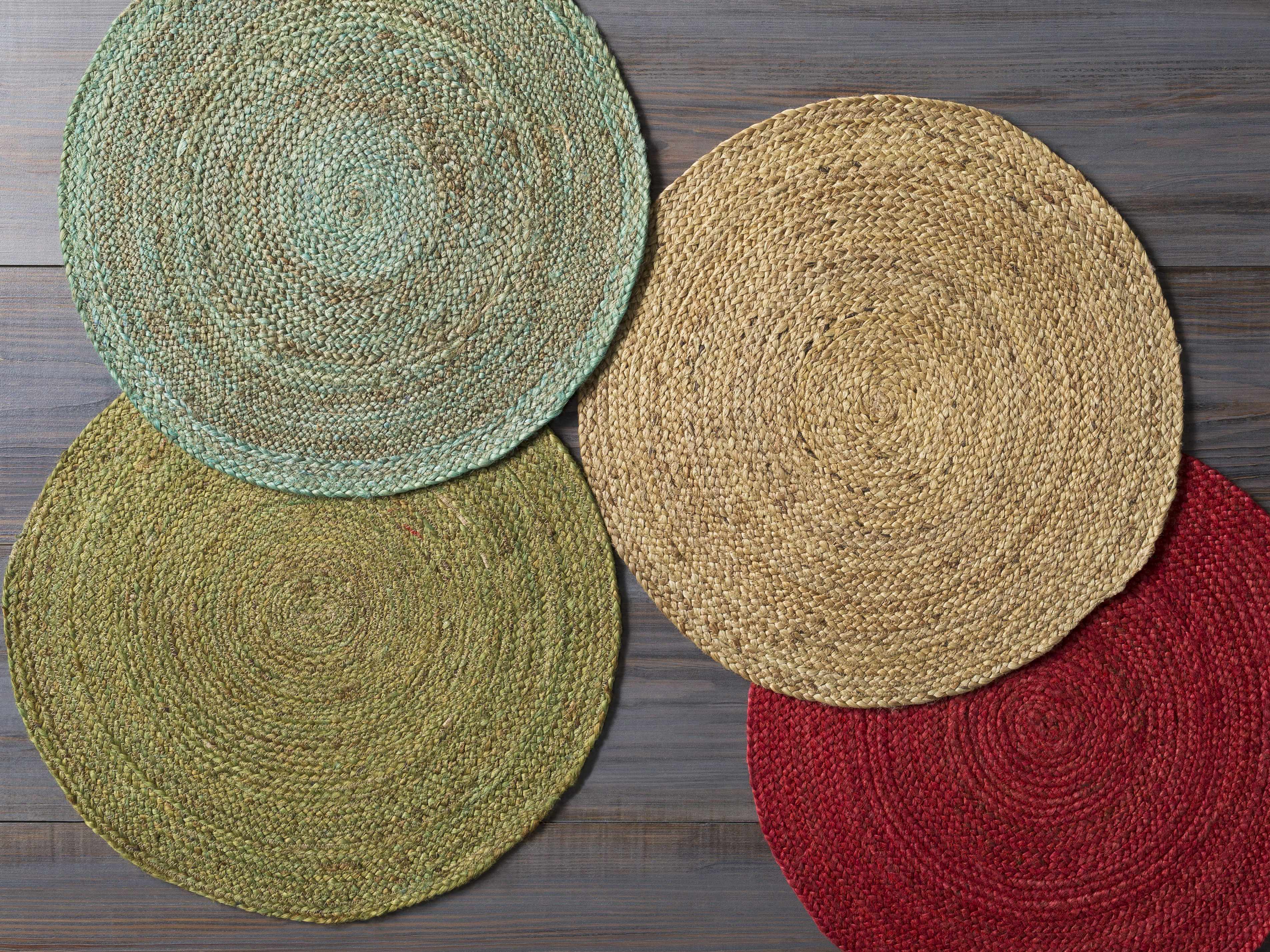 Barksdale Green Hand Woven Jute - Clearance - Image 4