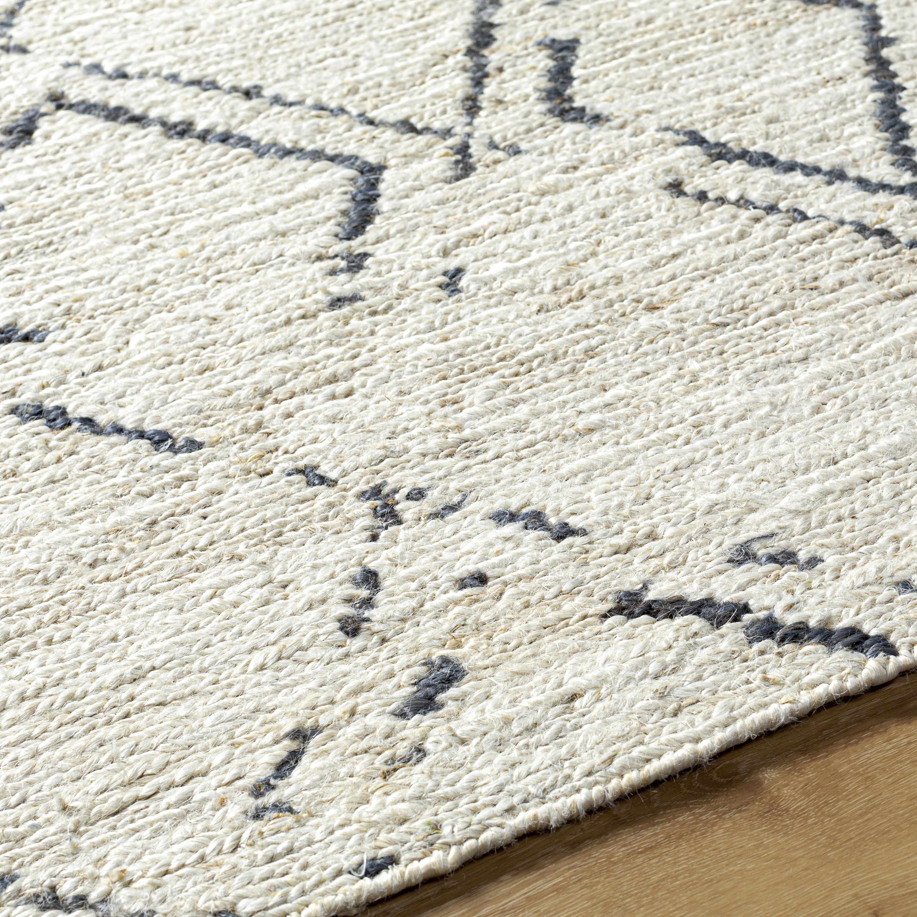 Barlig Beige Trellis Jute Carpet - Clearance - Image 4